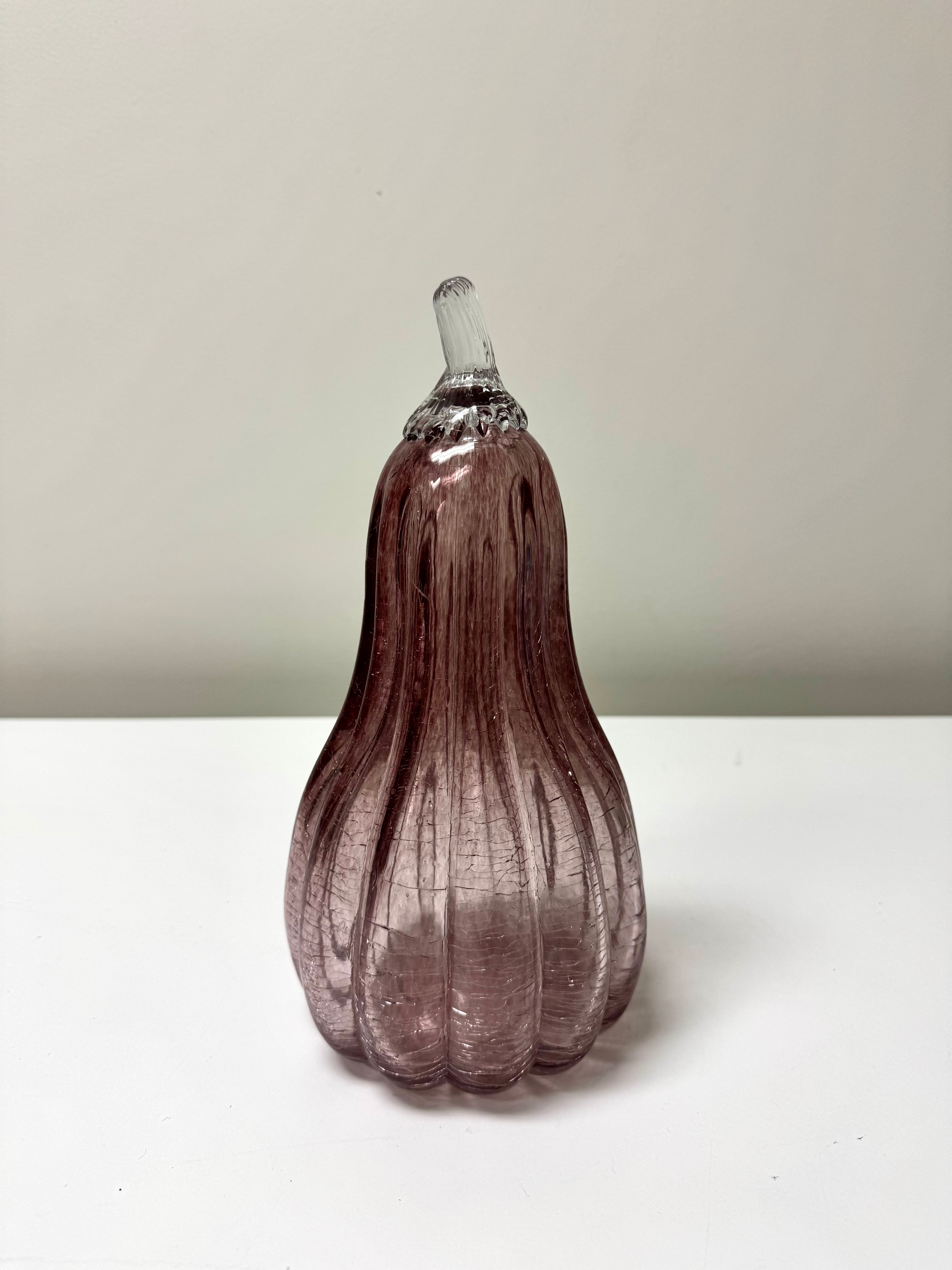 Amethyst Crackle Glass Gourd