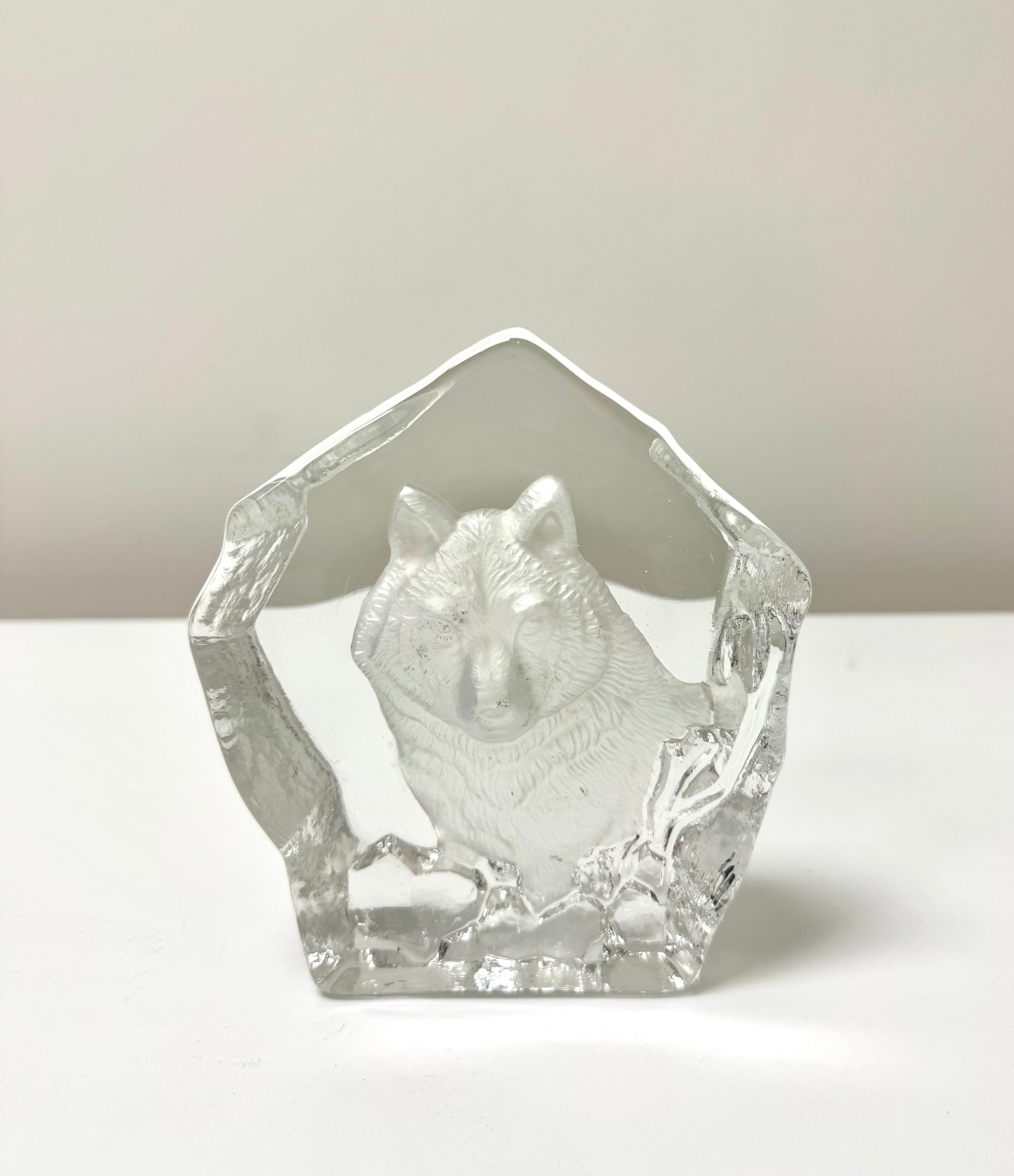 Crystal Wolf Sculpture