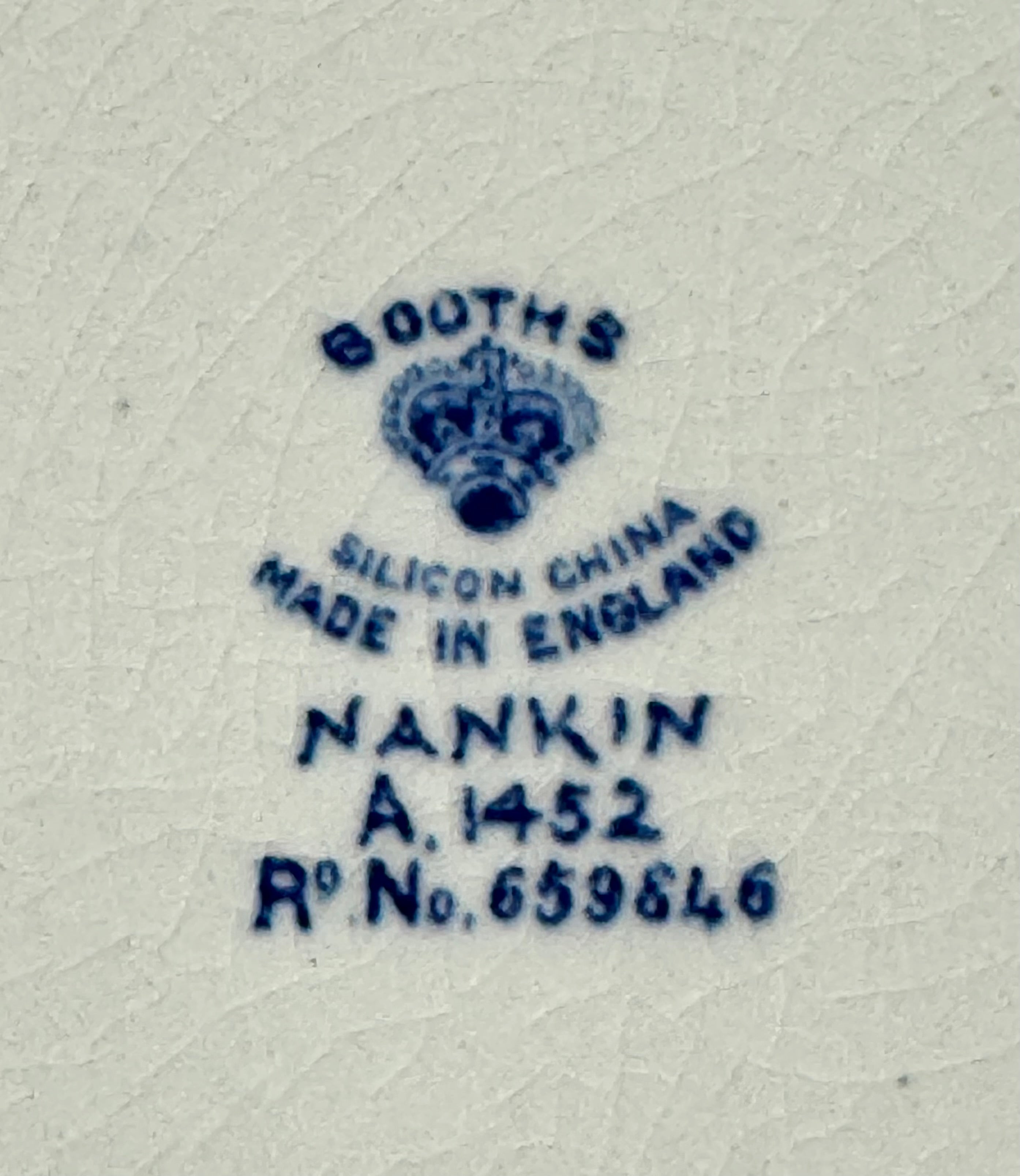 Vintage BOOTH'S 'Nankin' 10-1/2" Plate