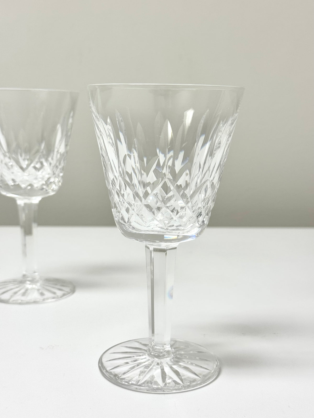 WATERFORD 'Lismore' Claret Wine Glasses Set of 2