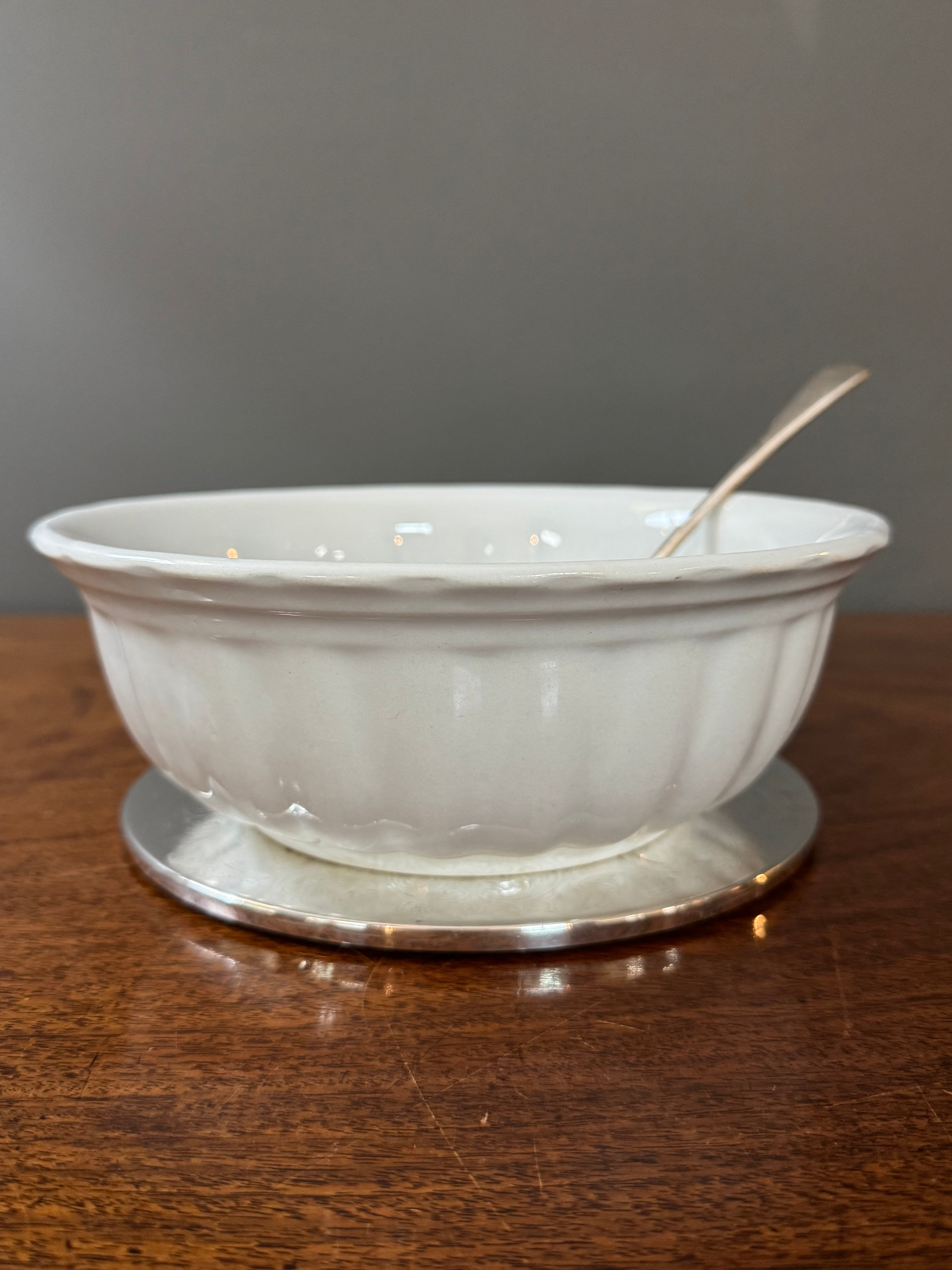 Vintage Embossed Silverplate Round Trivet