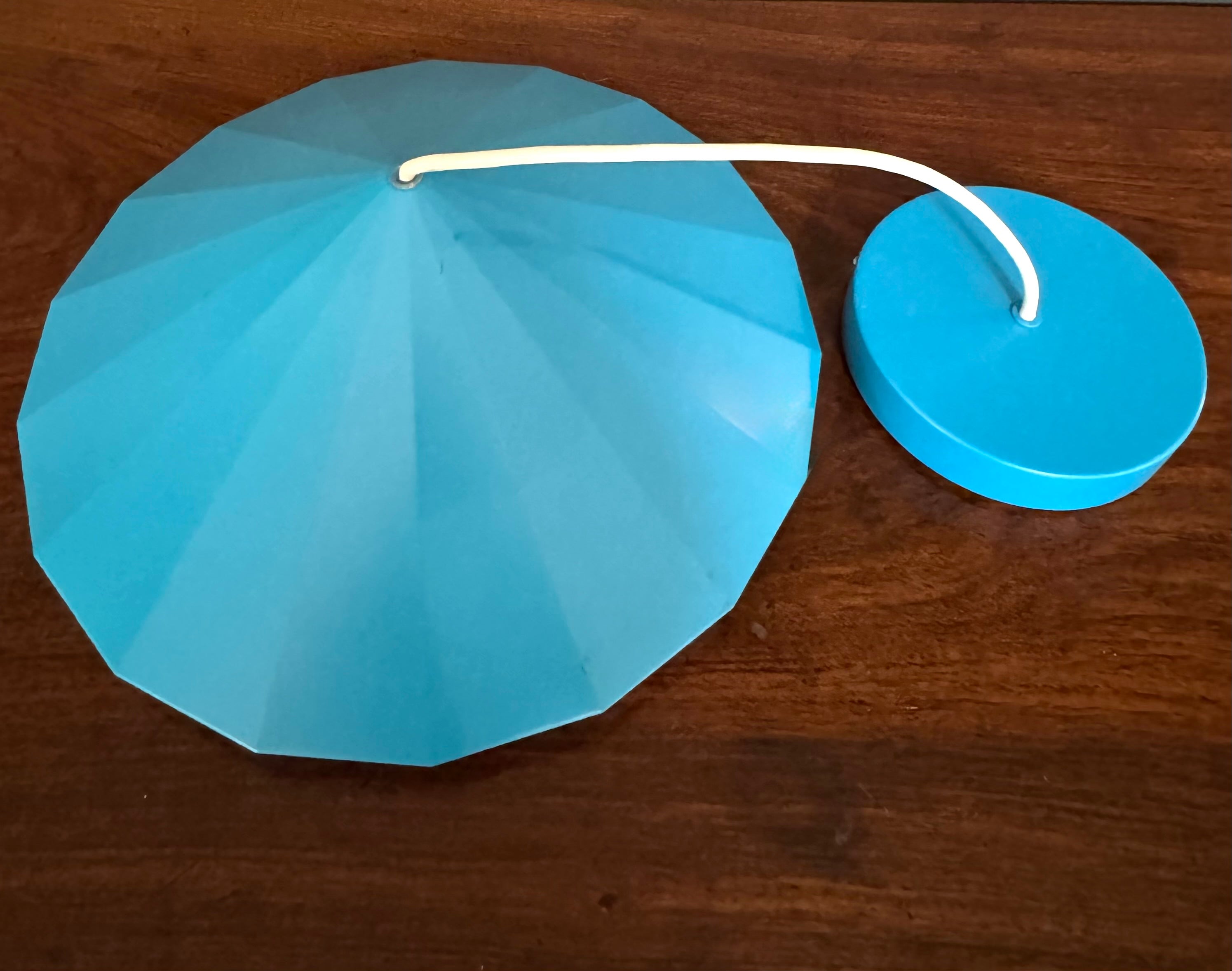 Vintage IKEA Blue Pendant Light