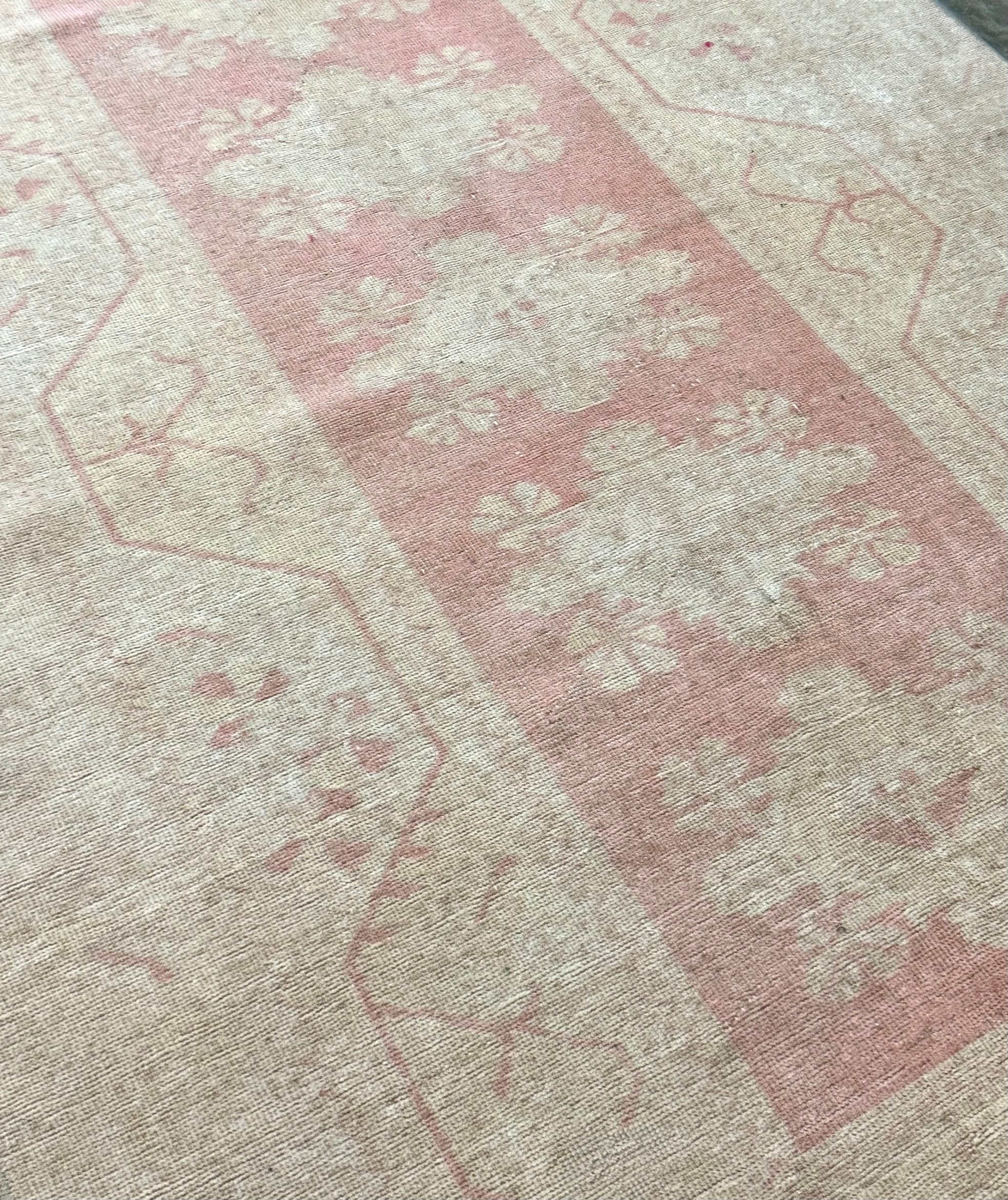 Turkish Oushak Hand-woven Distressed 5' x 8'-1" Rug