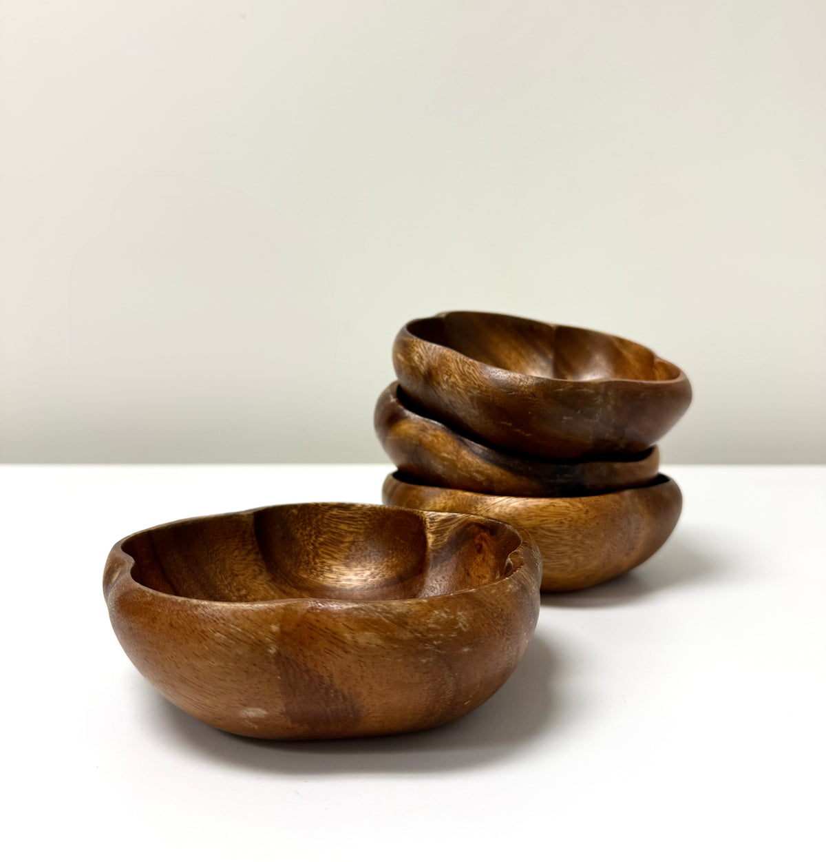Vintage Monkey Pod Wood Salad Set