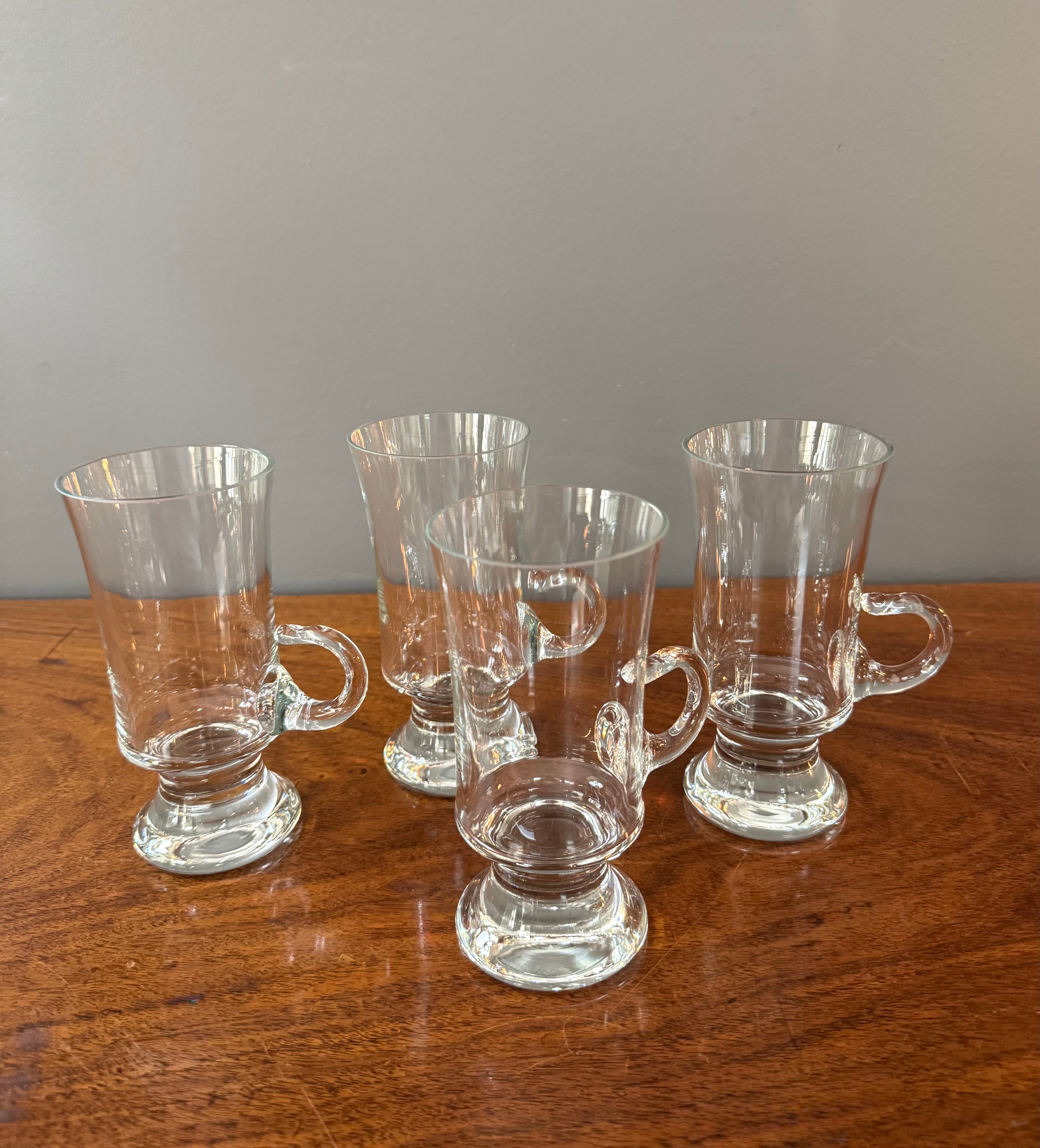 Glass Irish Coffee Mugs Set of 4