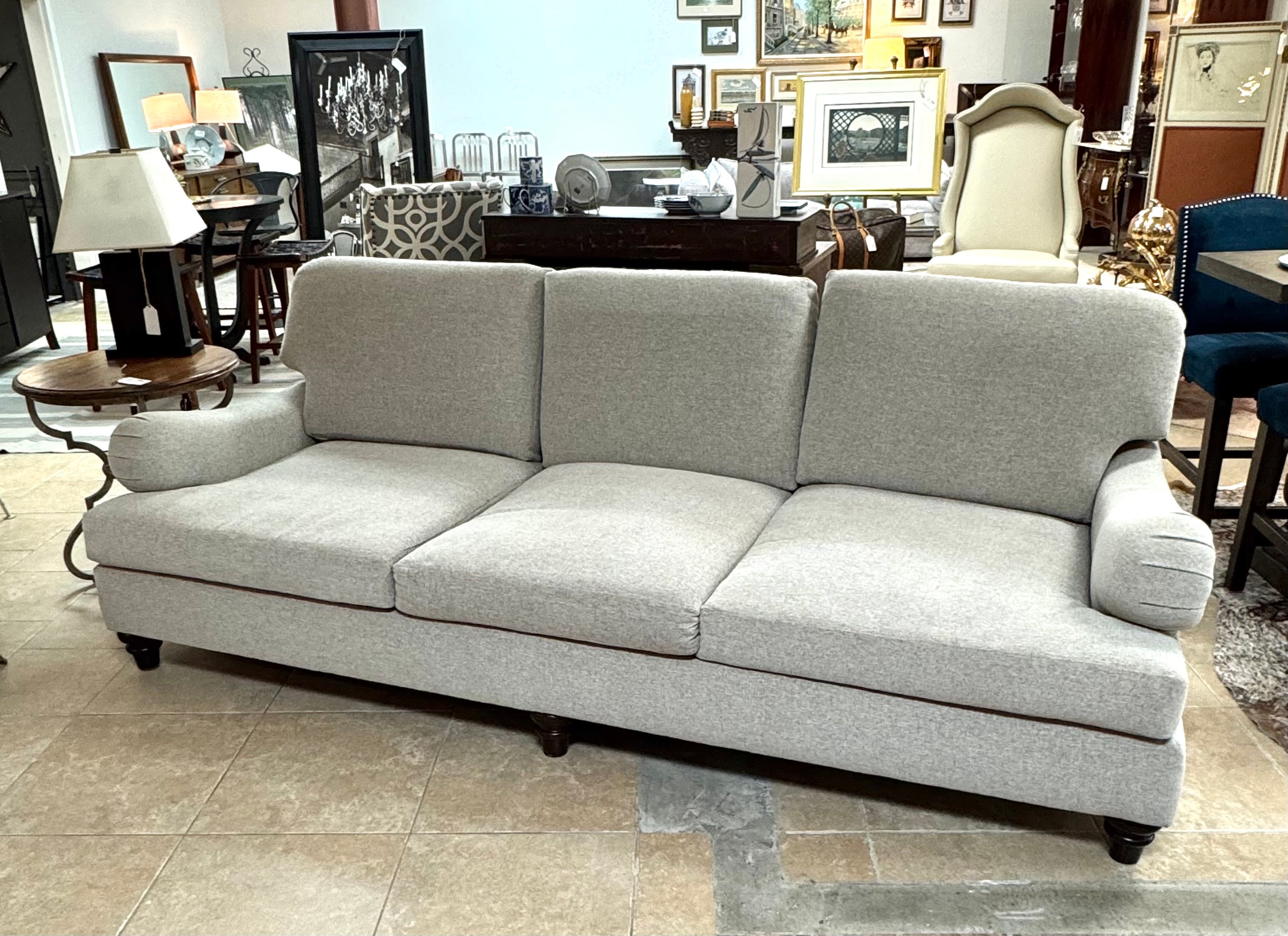 BERNHARDT French Gray 96" Sofa