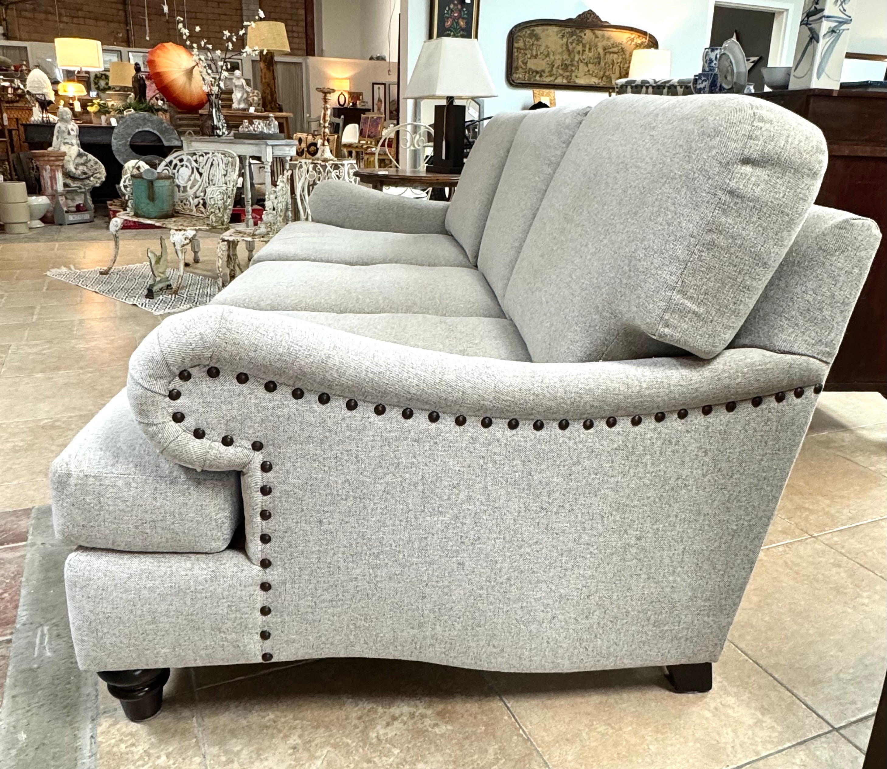 BERNHARDT French Gray 96" Sofa