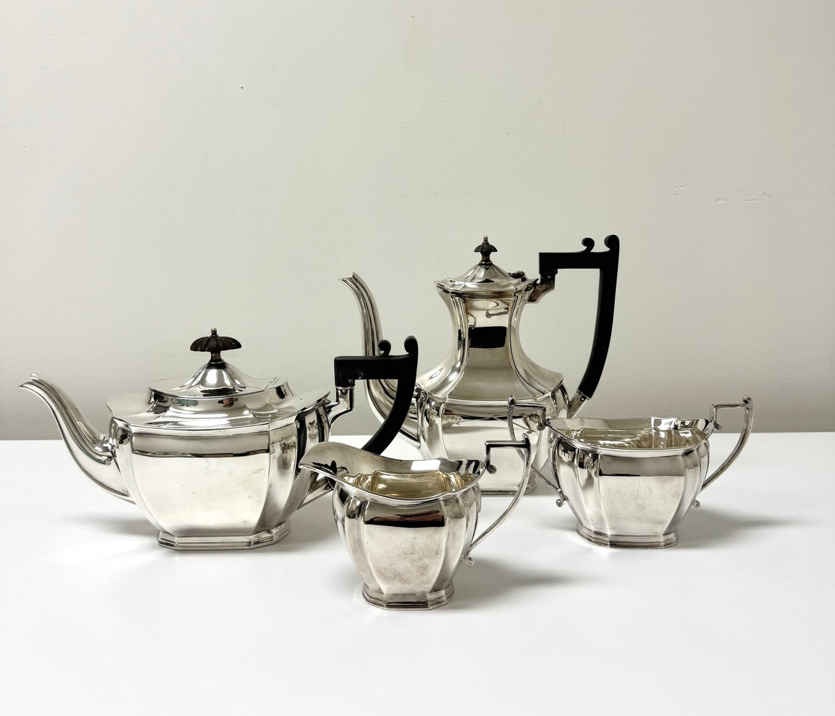 Antique Art Deco Silverplate Coffee & Tea Service