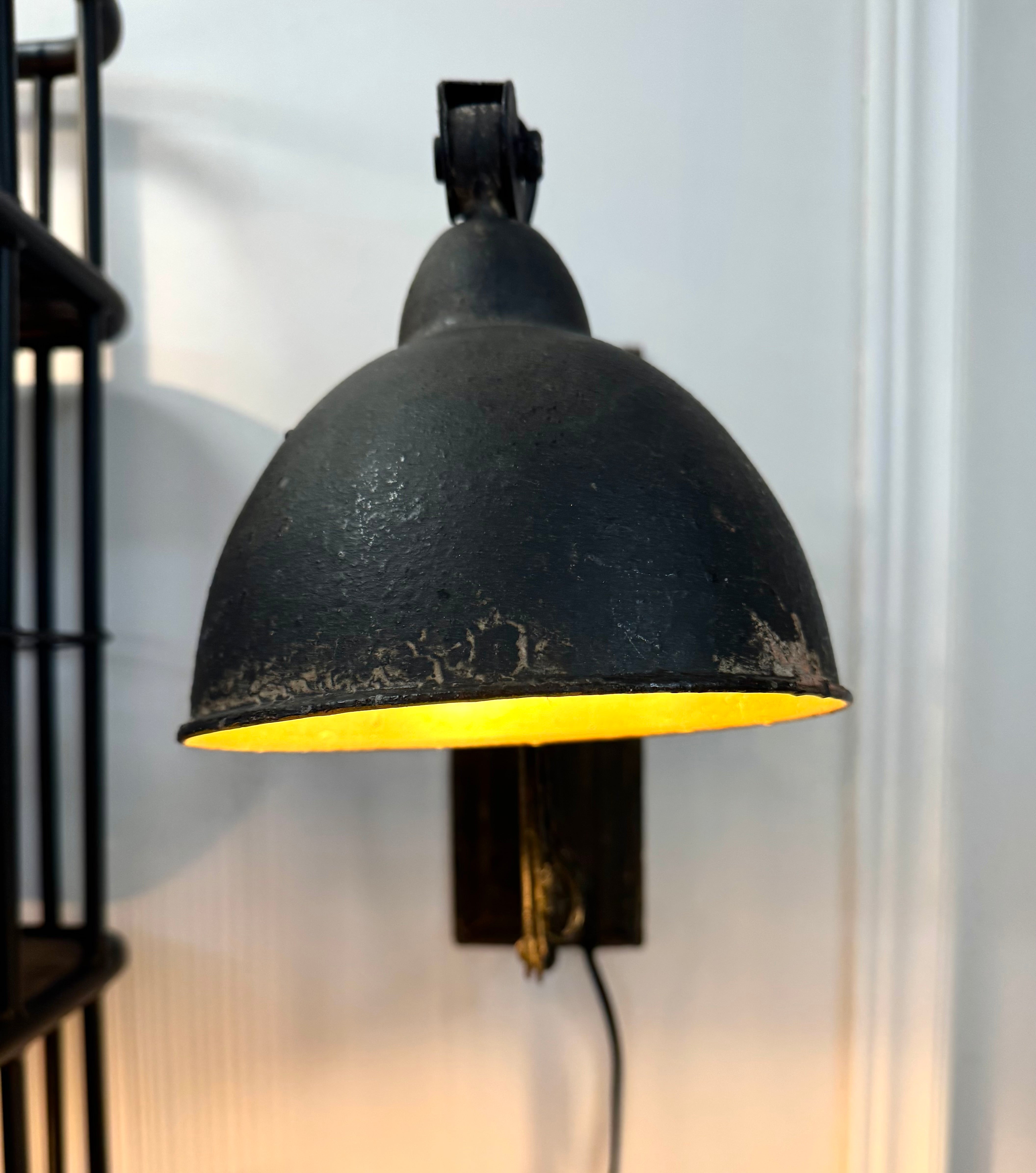 Industrial Metal Accordian Wall Light