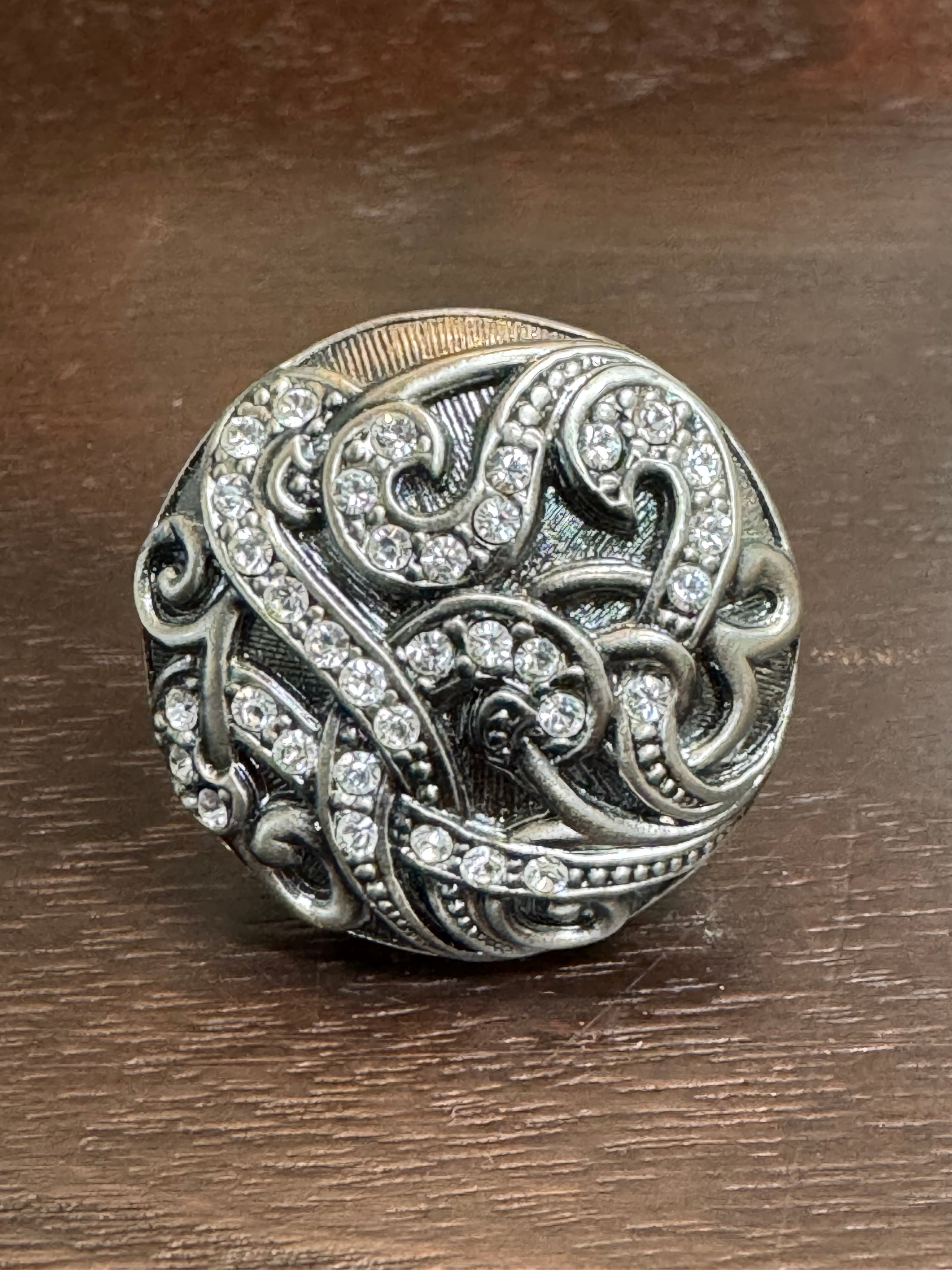 EDGAR BEREBI 'Belmont' Antique Nickel & Swarovski Knob