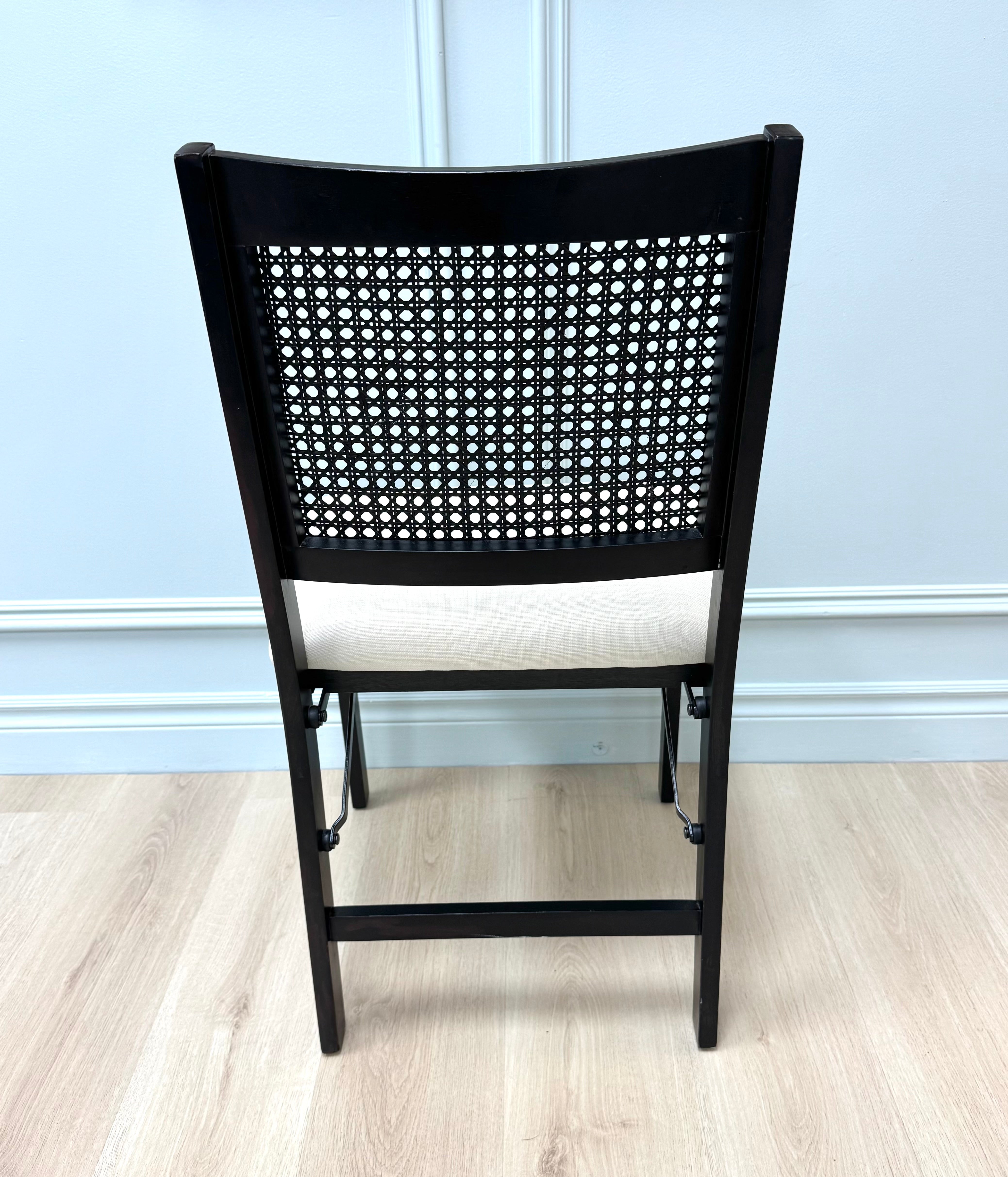 Black Cane Folding Chair