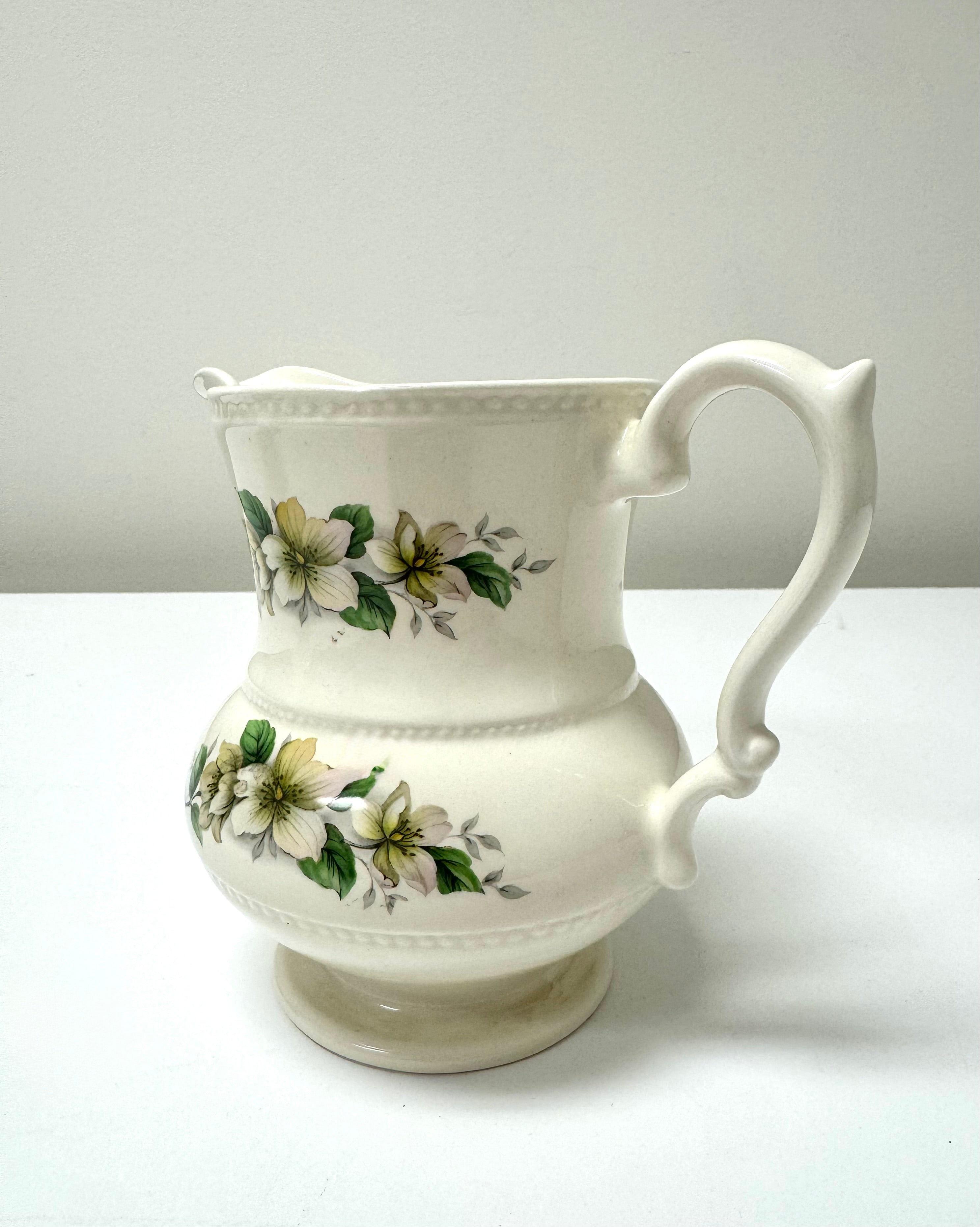 Vintage Dogwood 7" Porcelain Pitcher