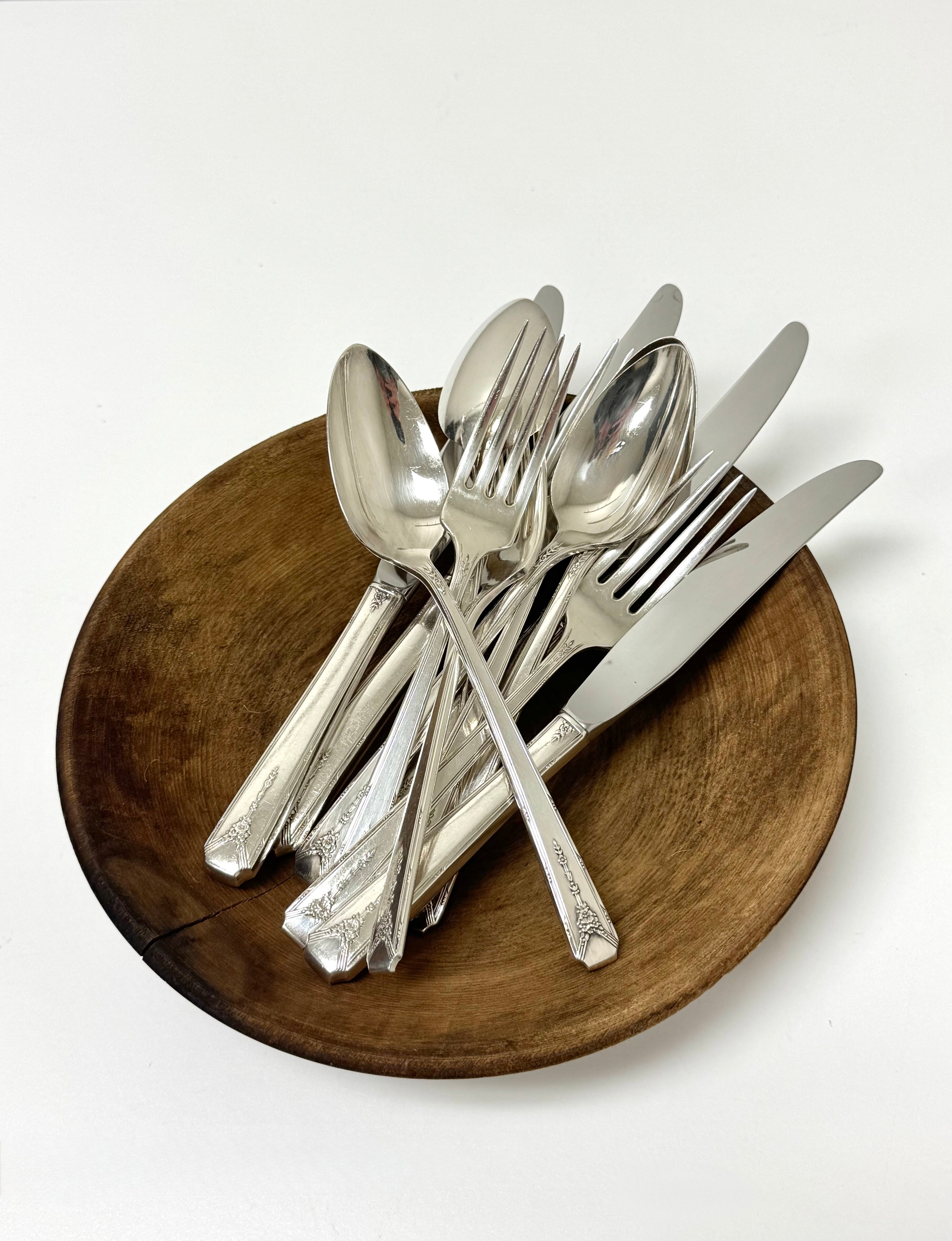 Vintage Silverplate Flatware Set of 12