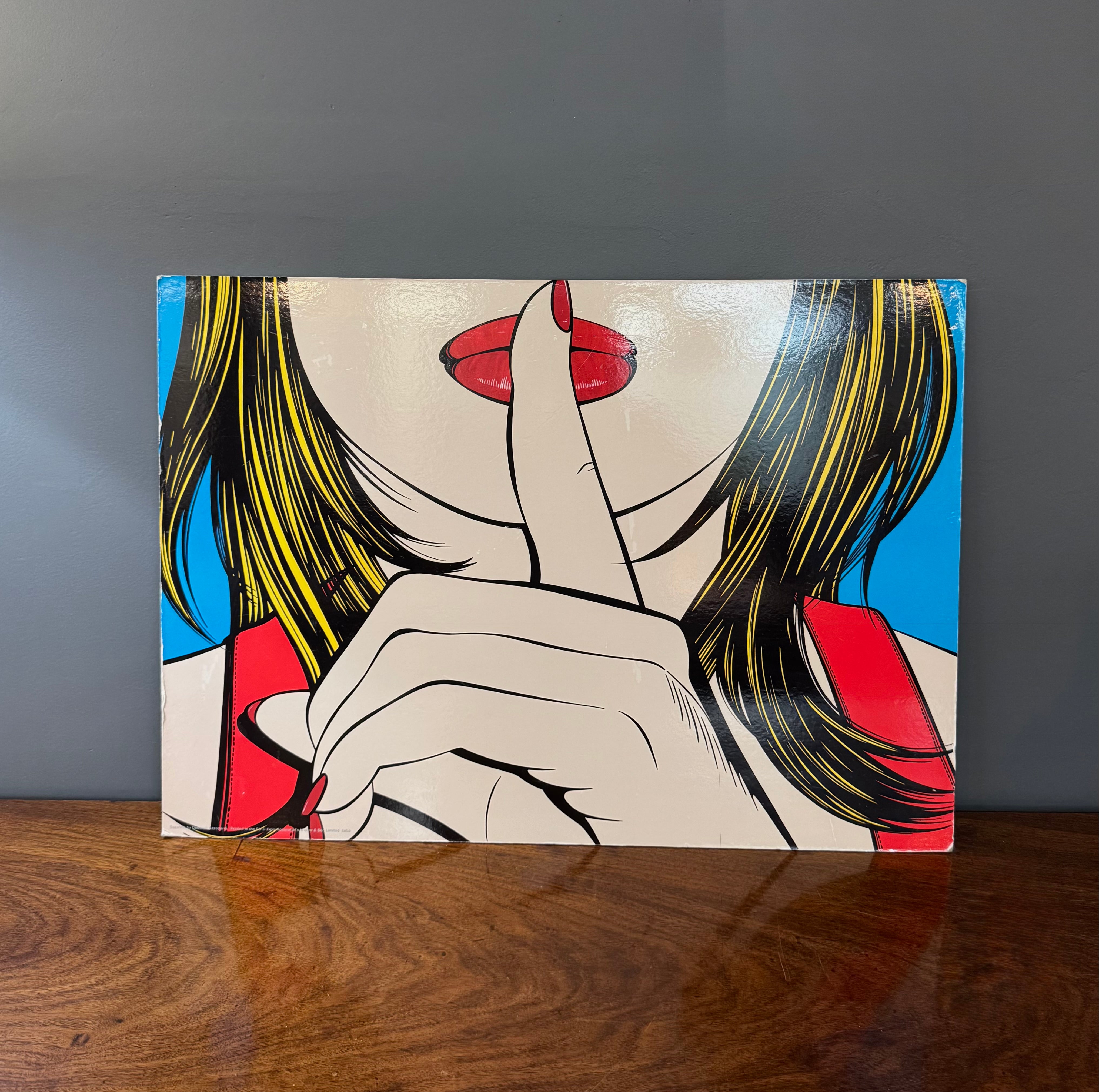 Vintage IKEA 'Sssshhh!' Wall Art