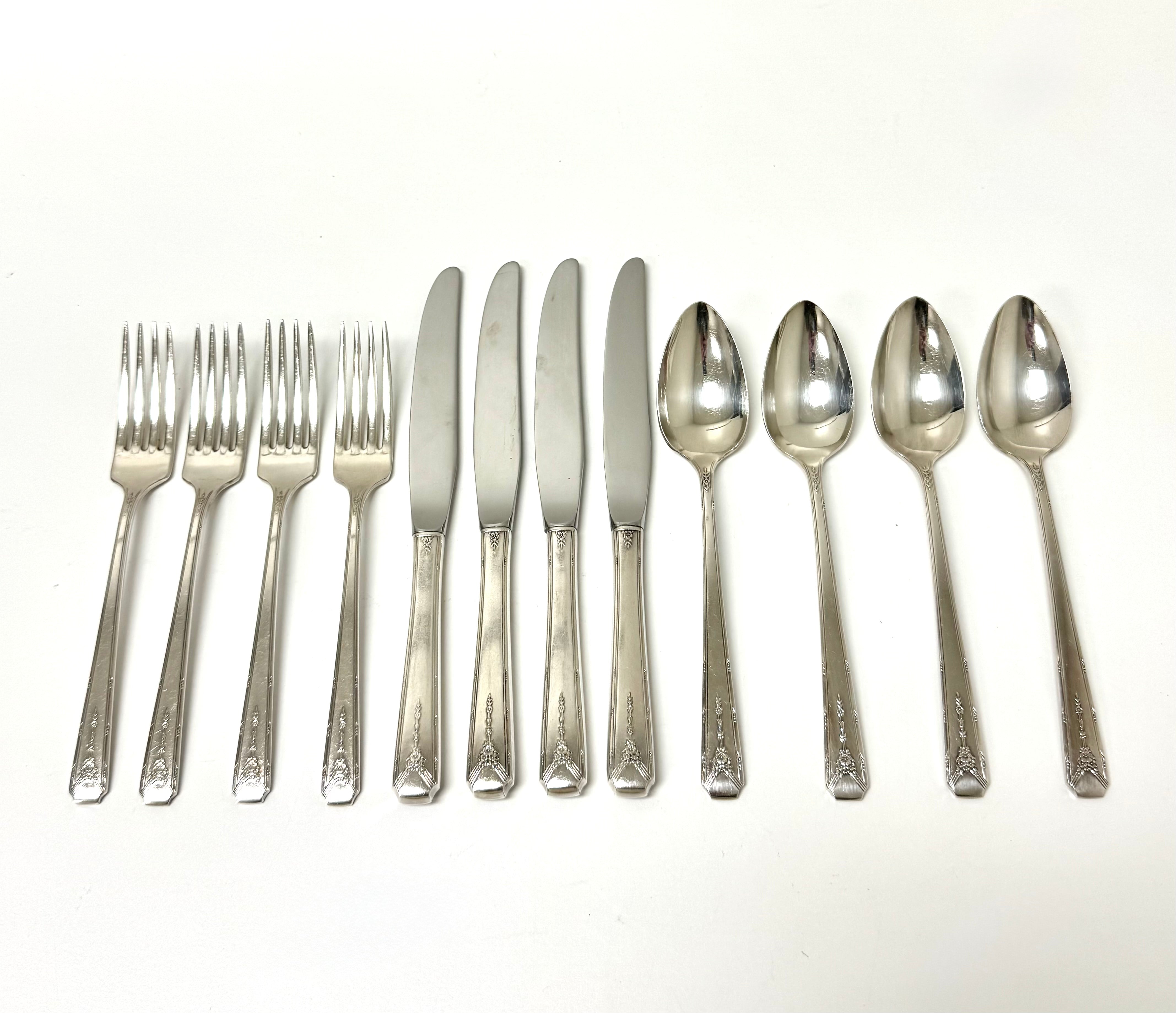 Vintage Silverplate Flatware Set of 12