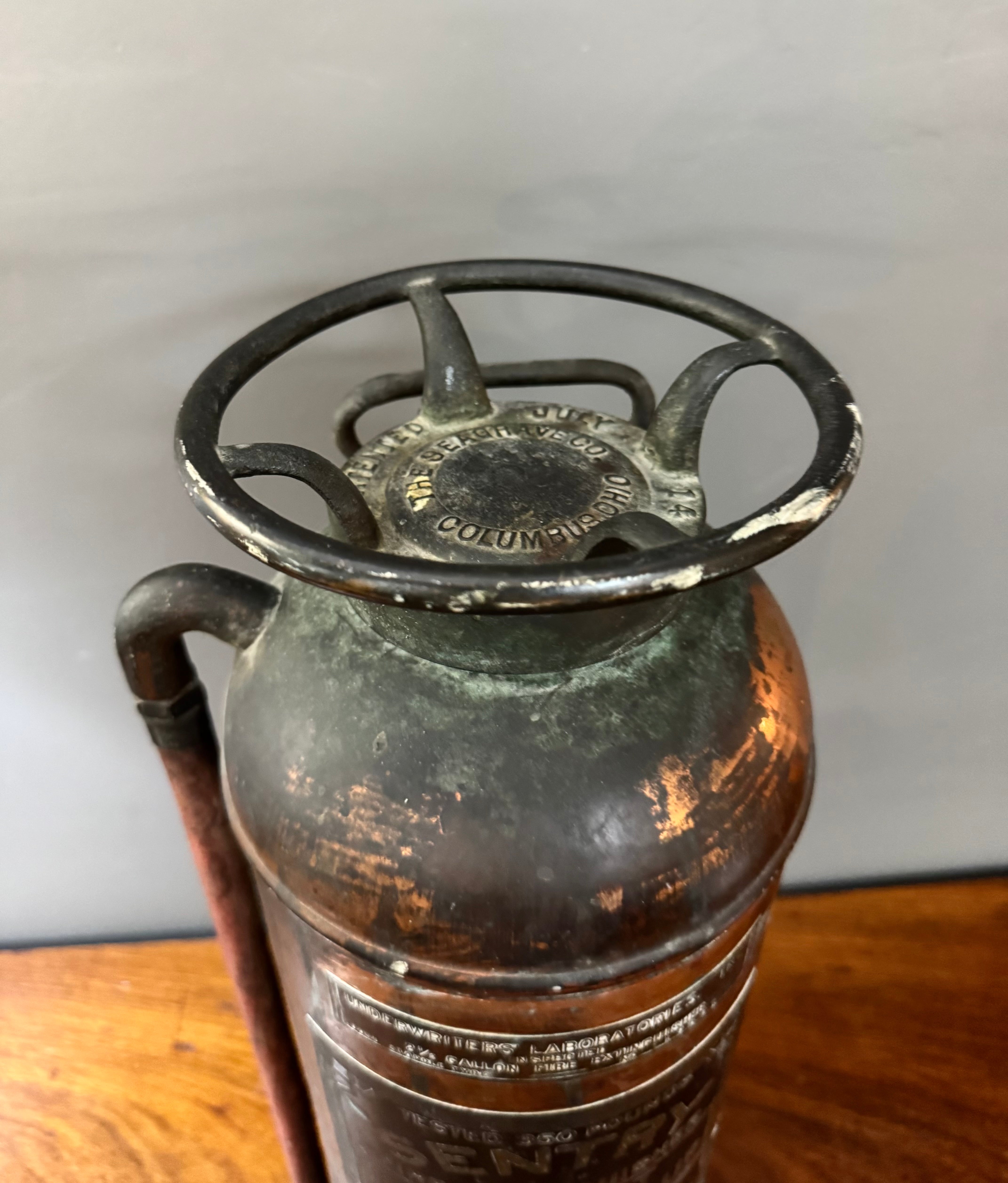 Antique Copper Fire Extinguisher