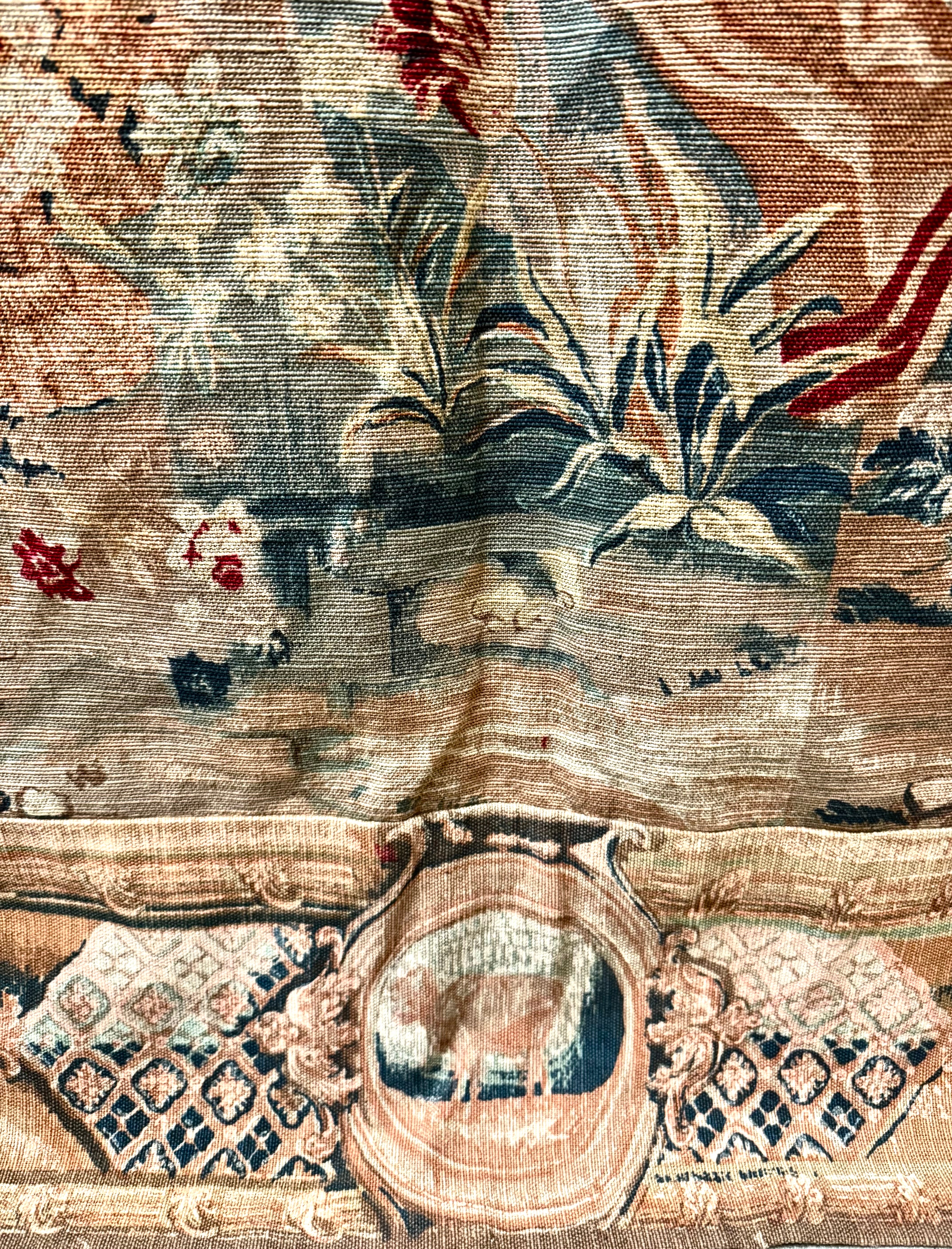 Vintage French 'Le Concert Avril' Wool Tapestry
