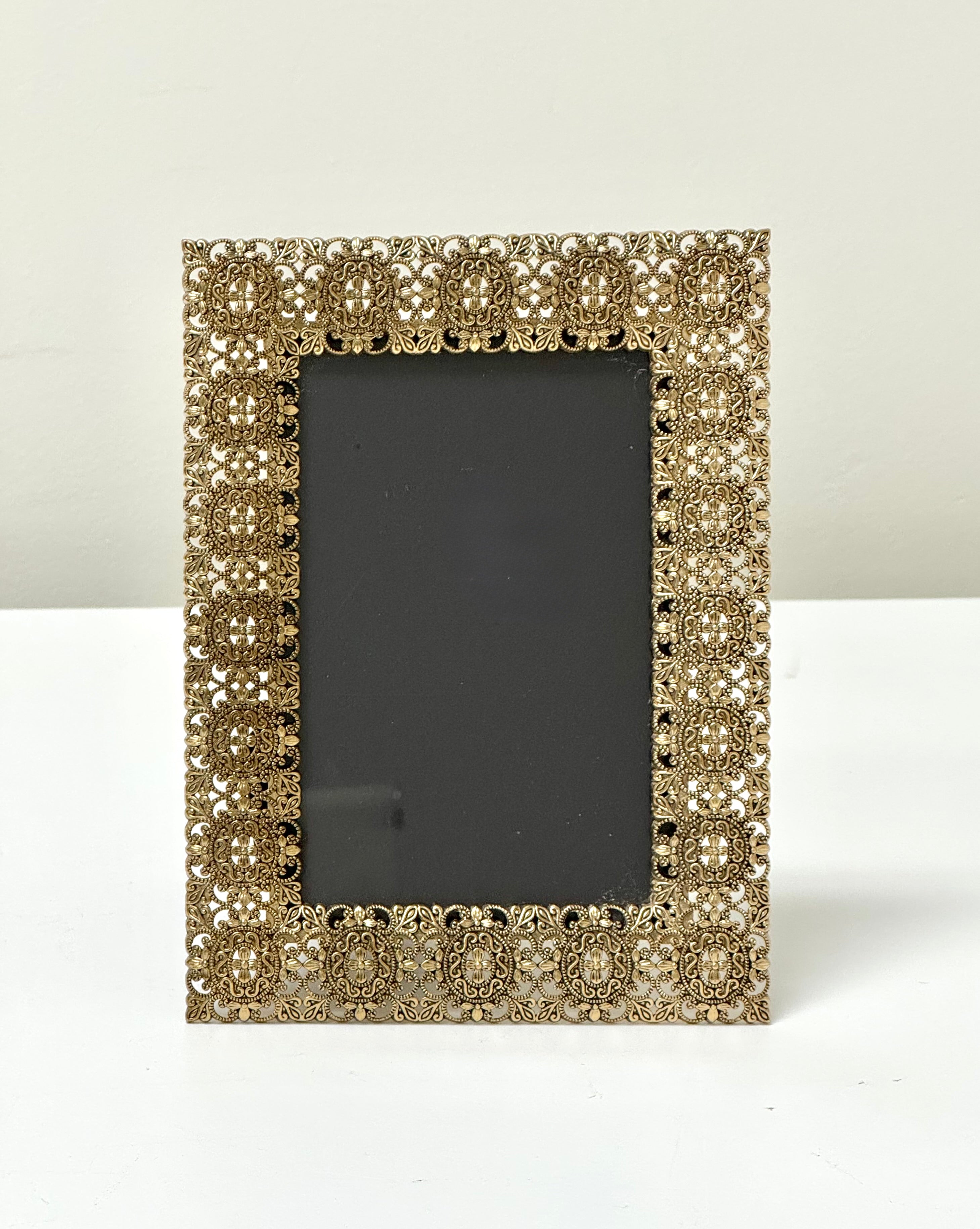 Vintage Brass Filigree Frame