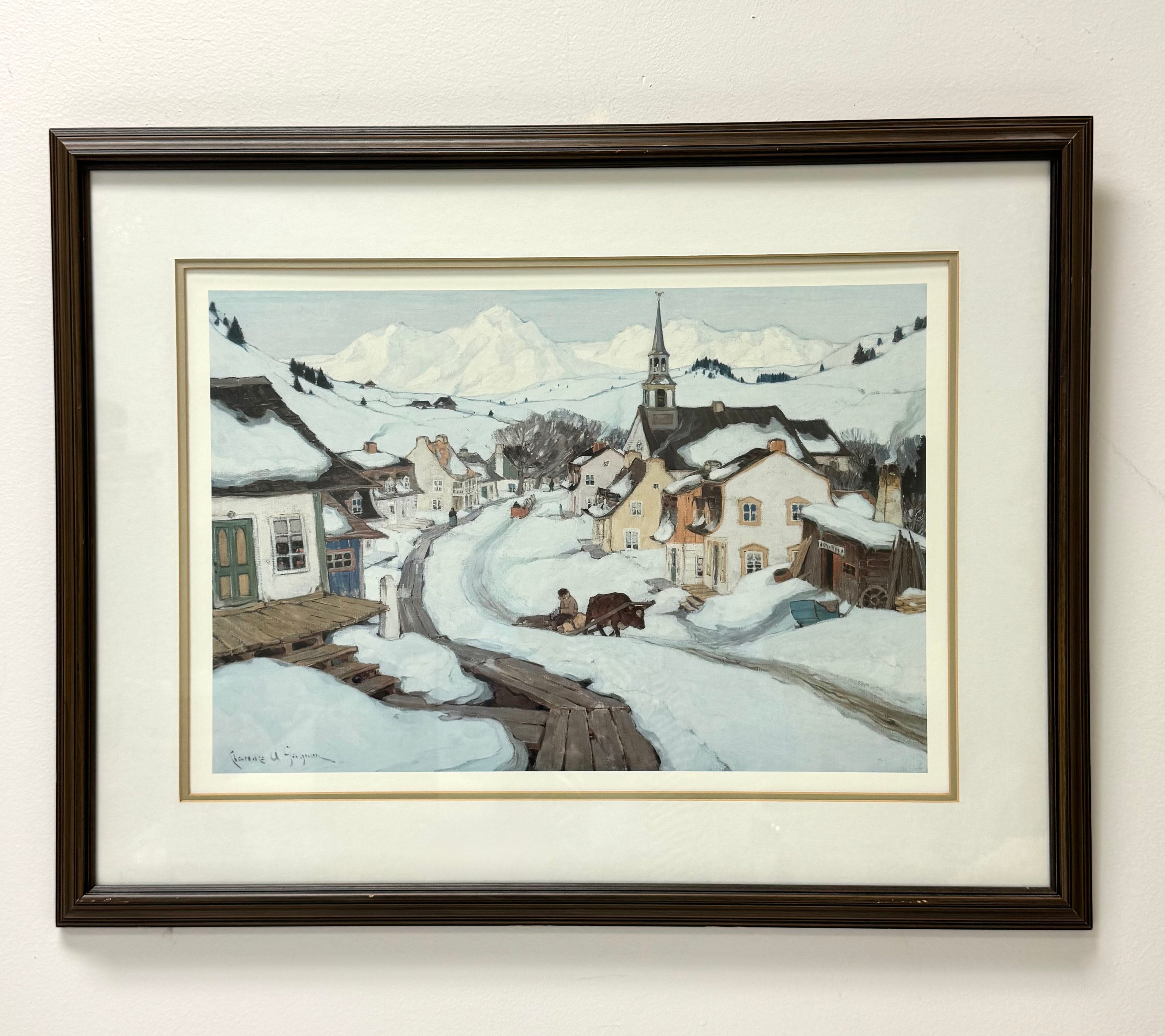 'Village in the Laurentian Mountains' Print