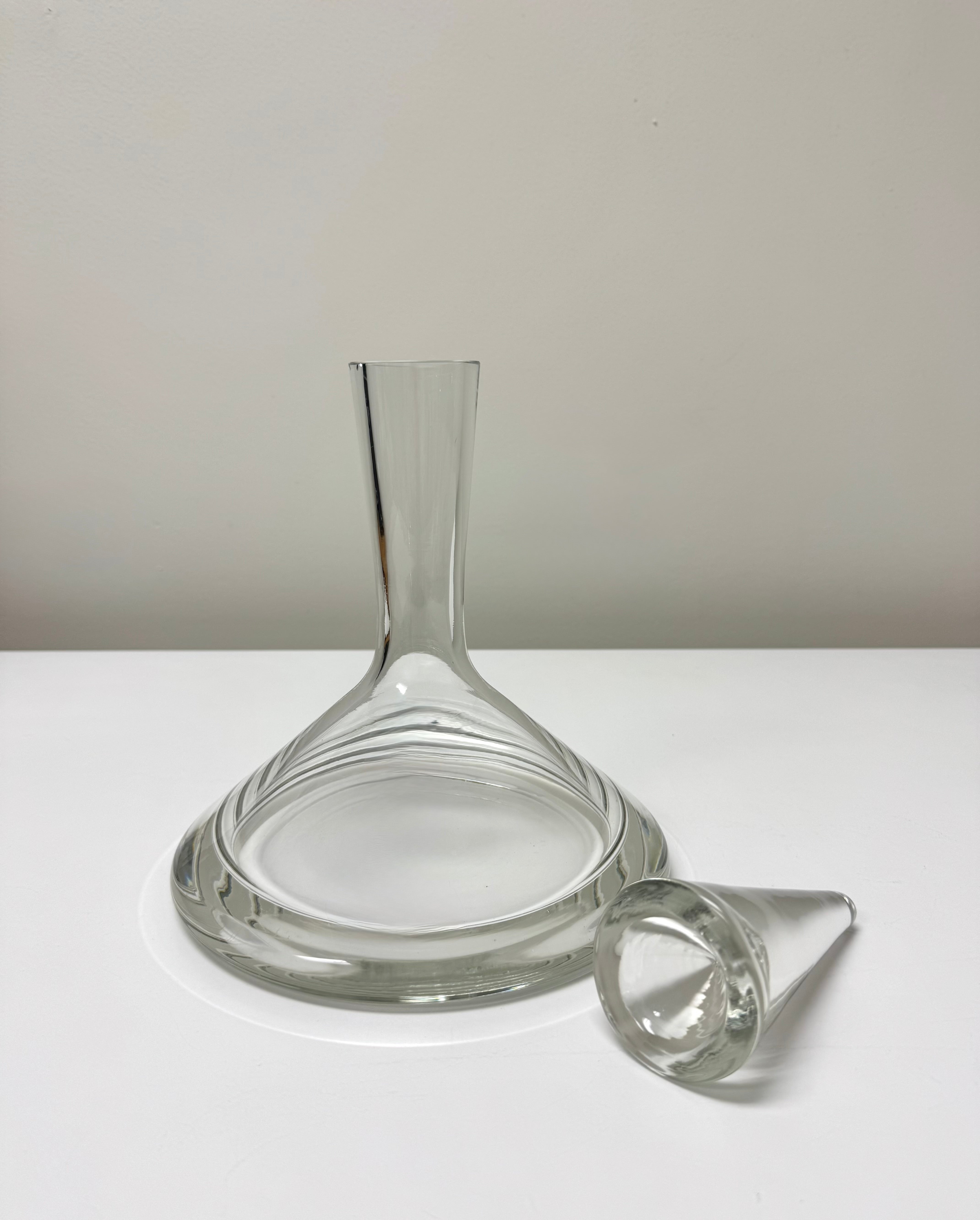 Conical Glass Ship Decanter
