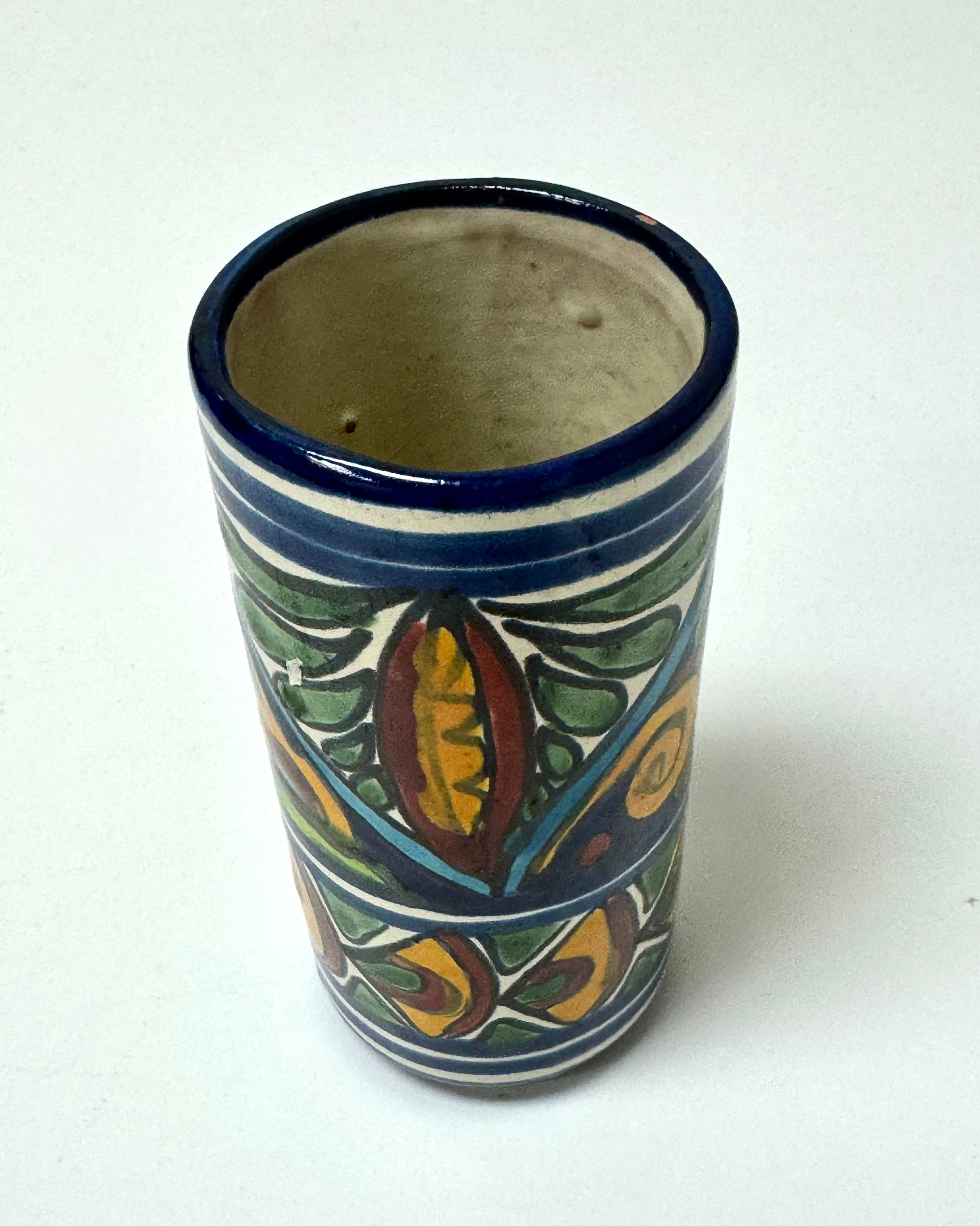 Vintage Talavera Hand-painted Tumbler