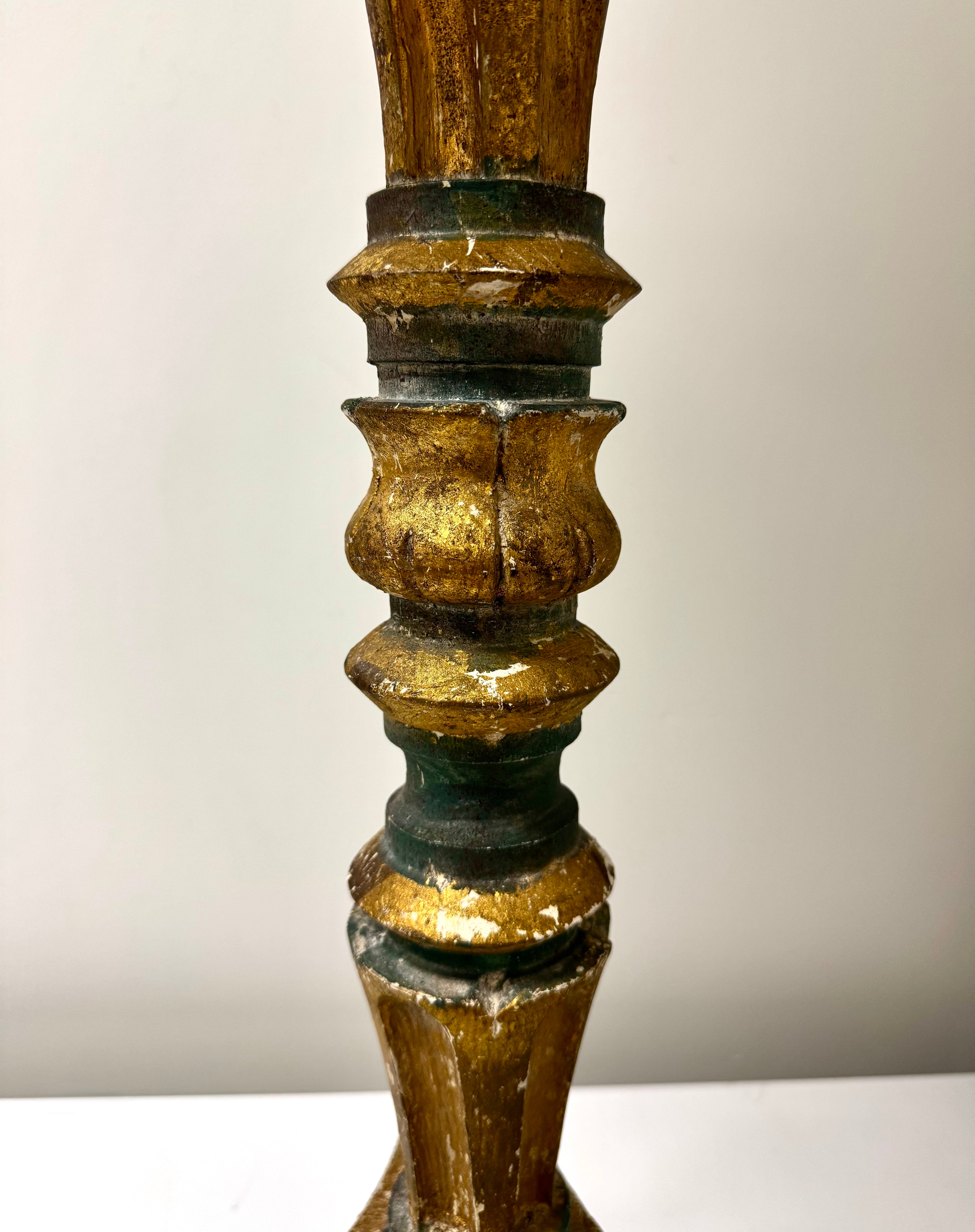 Vintage Florentine Teal & Gold Lamp