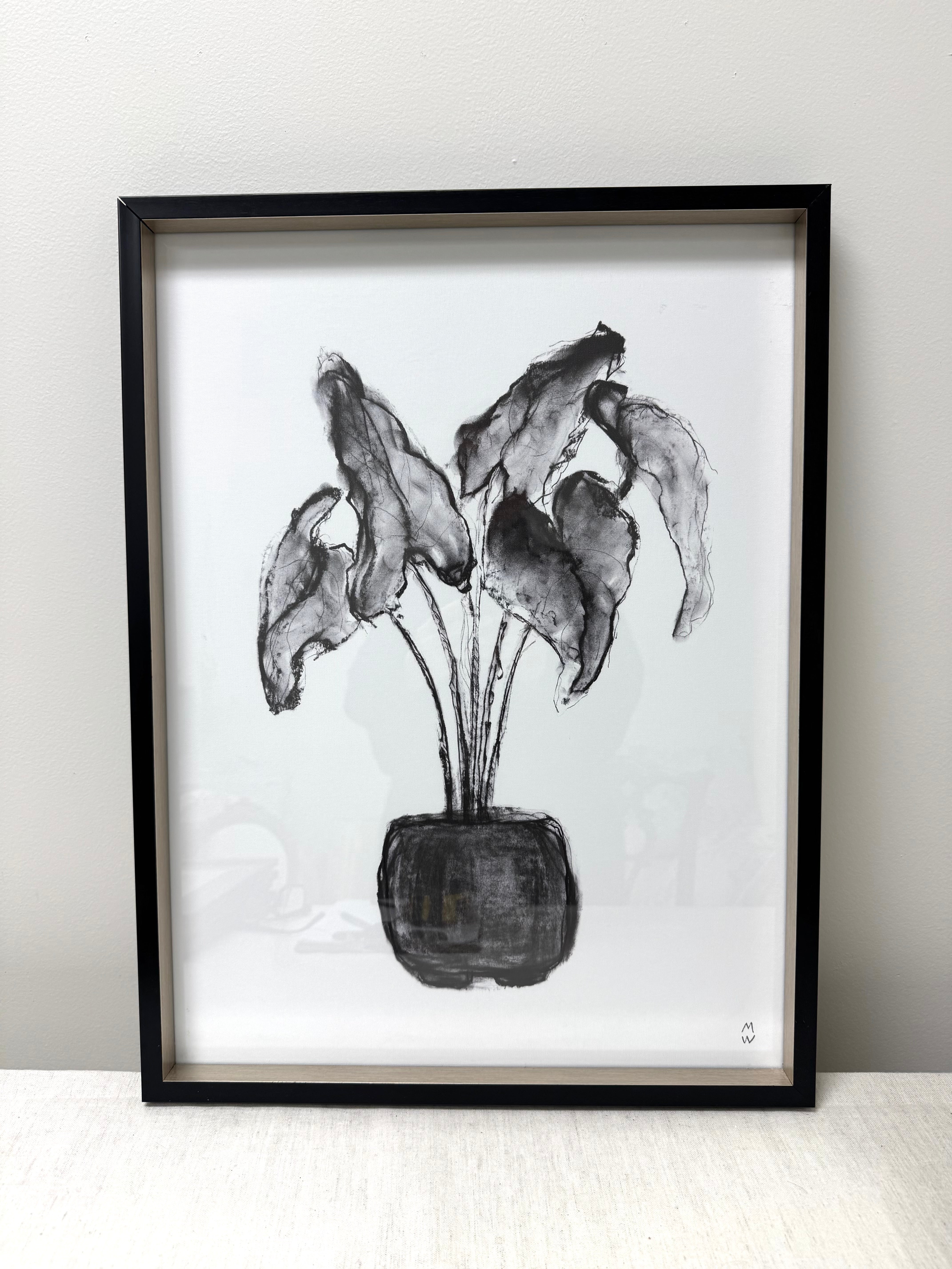'Cultivate' Sketched Houseplant Giclee Print