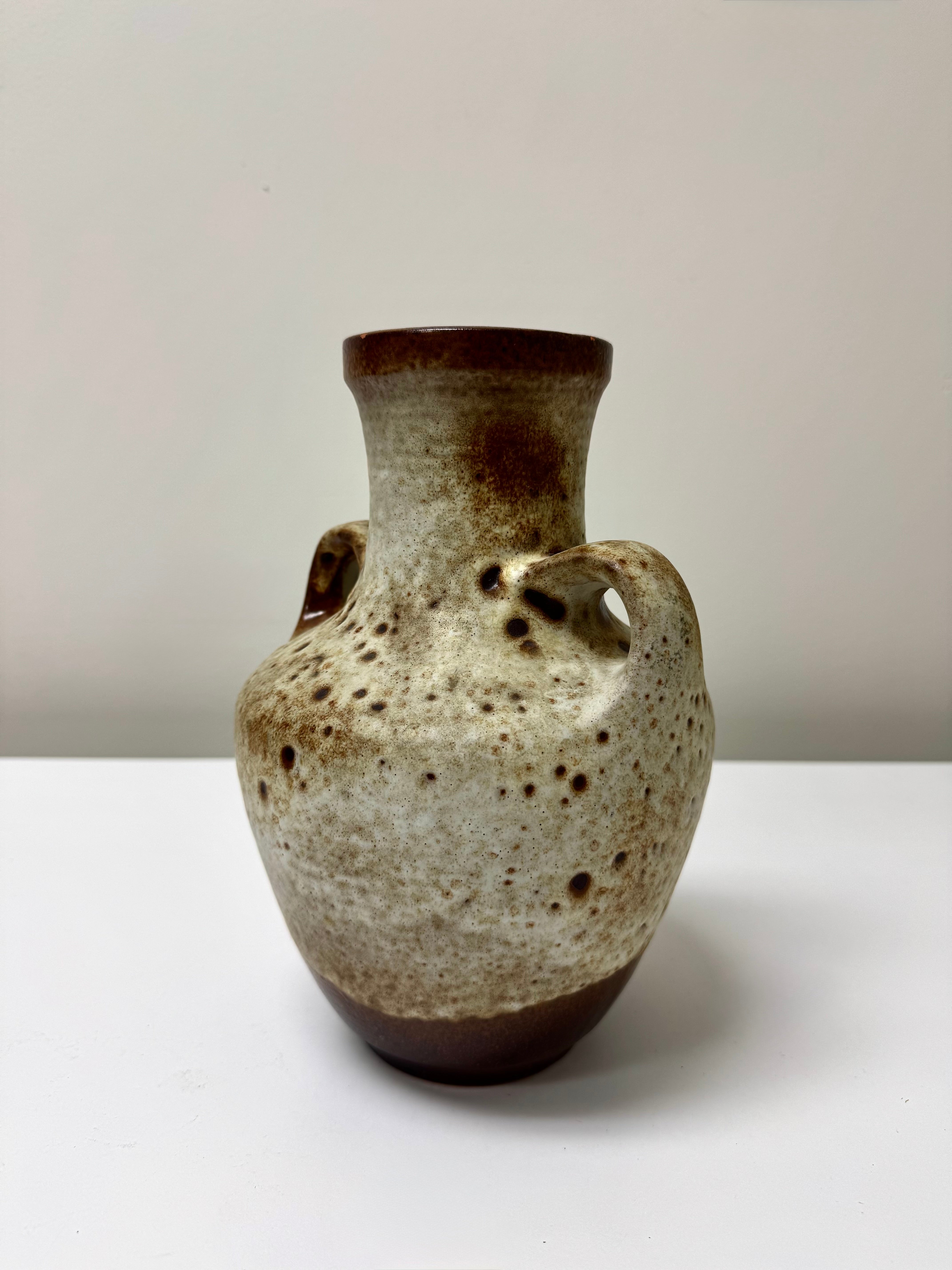 Vintage Cream & Brown Speckle Glaze Jug