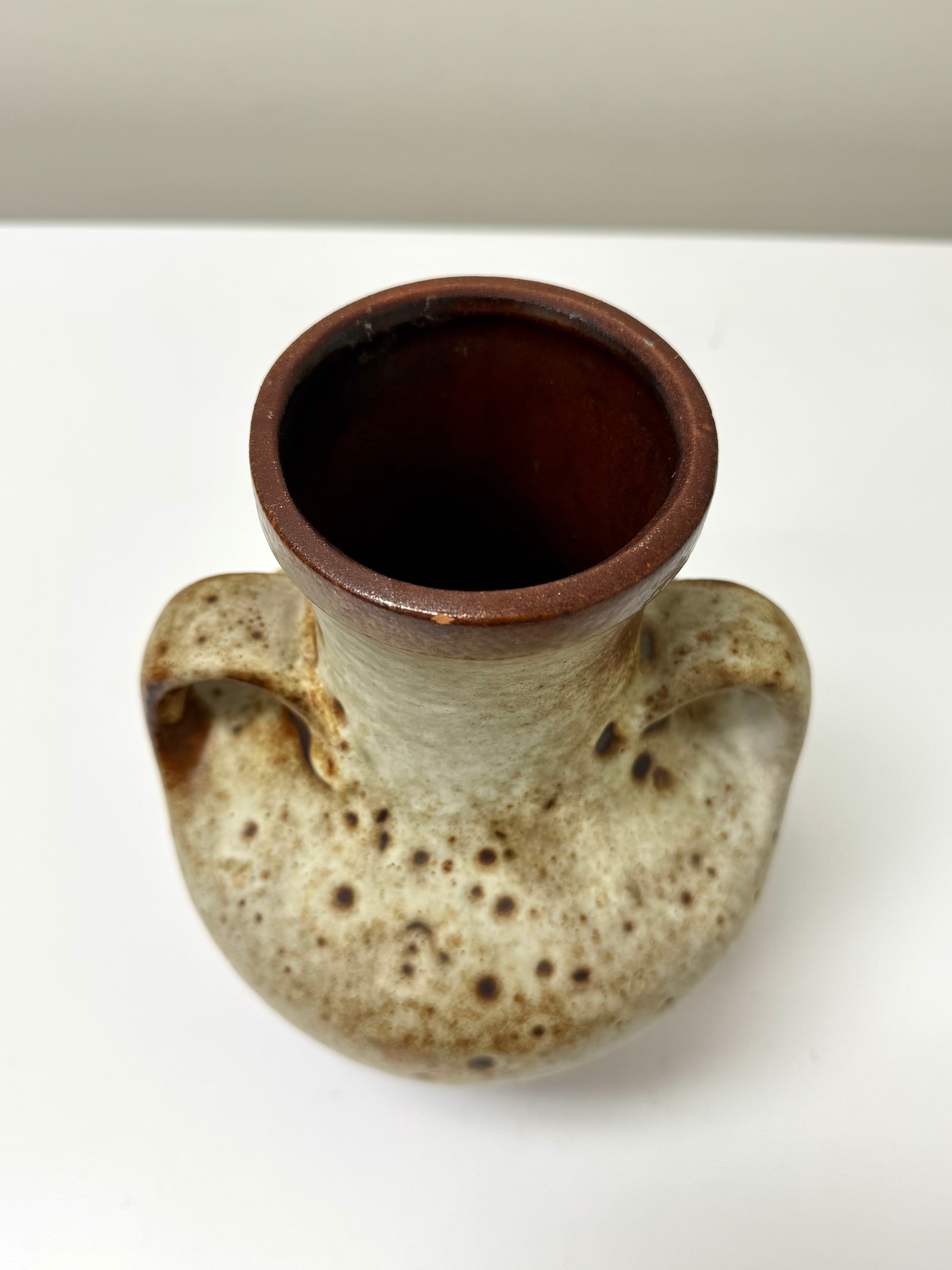Vintage Cream & Brown Speckle Glaze Jug