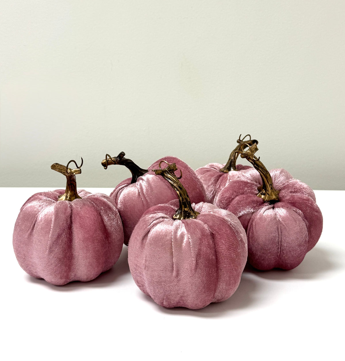 Light Pink Pumpkins Set of 5