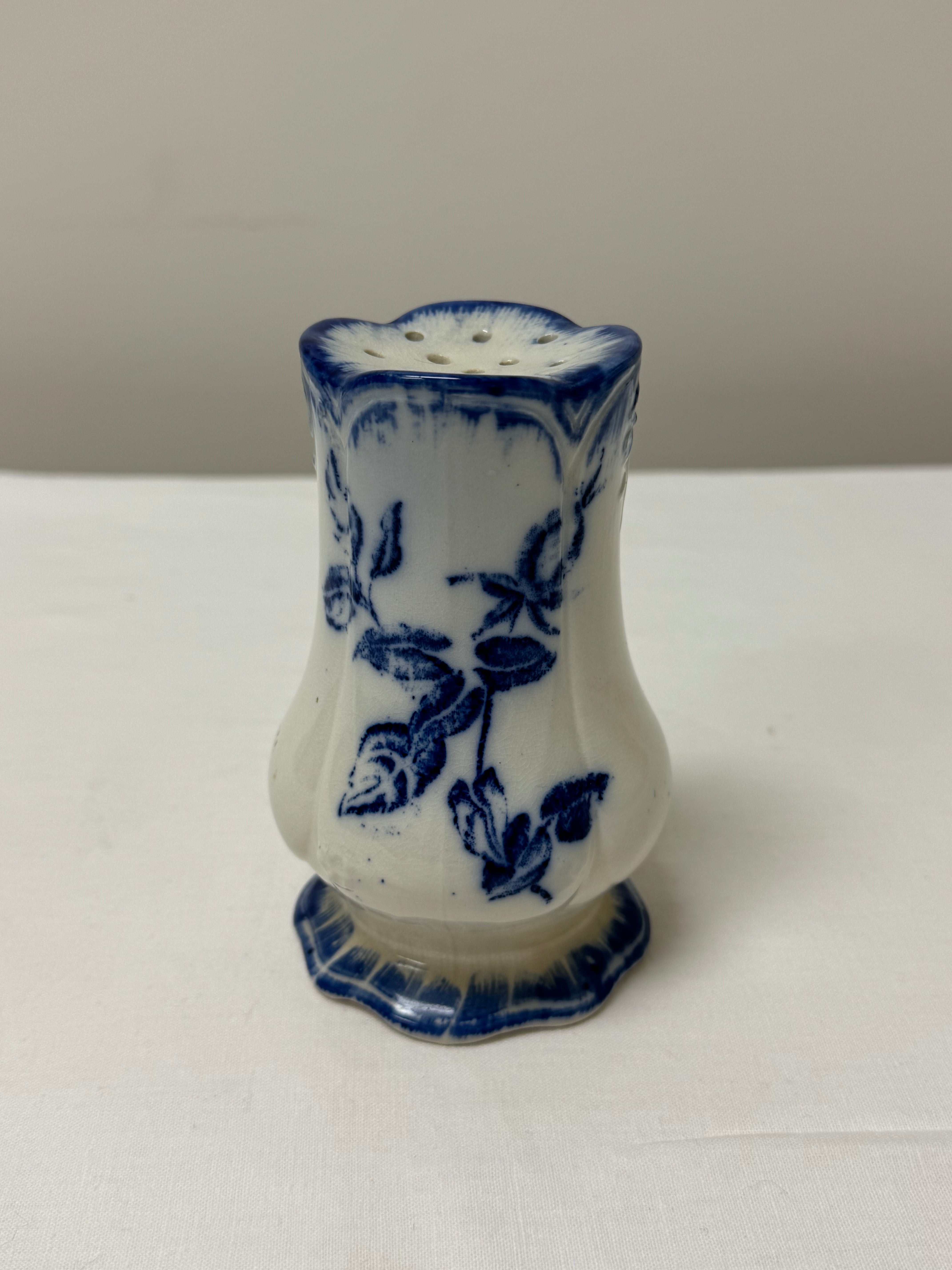 Antique Victoria Ware Flow Blue Sugar Shaker