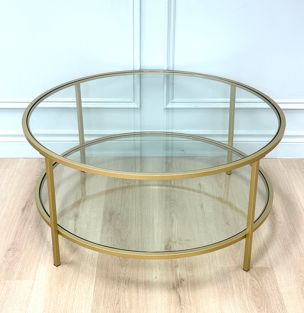 Matte Gold Two-tier Coffee Table