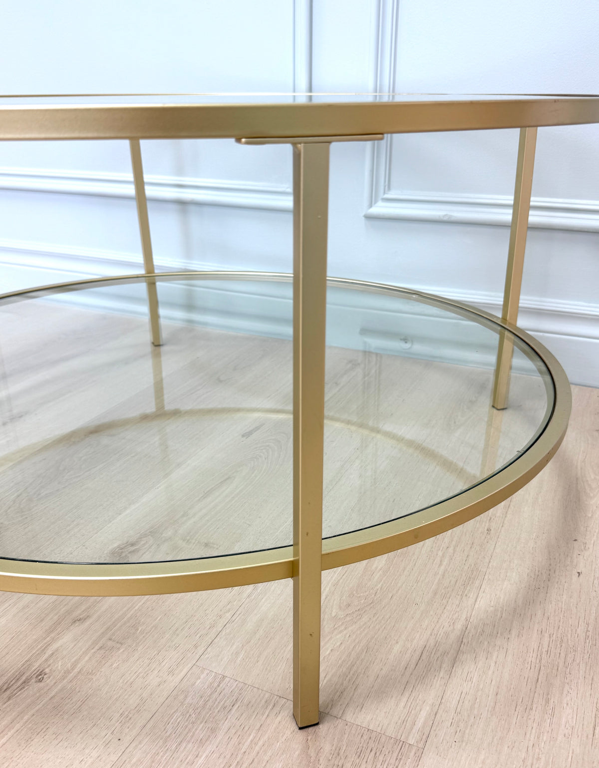 Matte Gold Two-tier Coffee Table