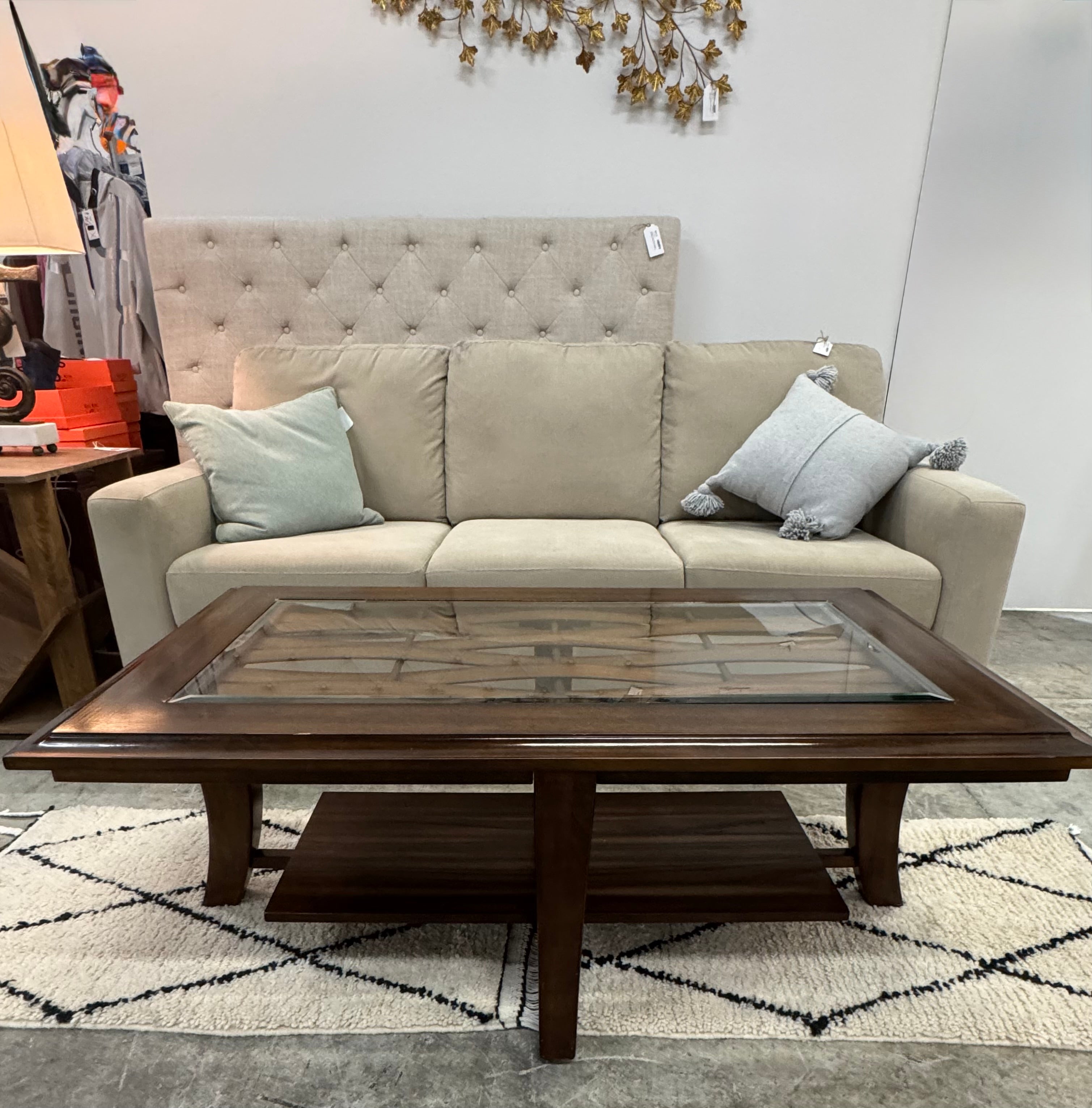 Woven Top Coffee Table