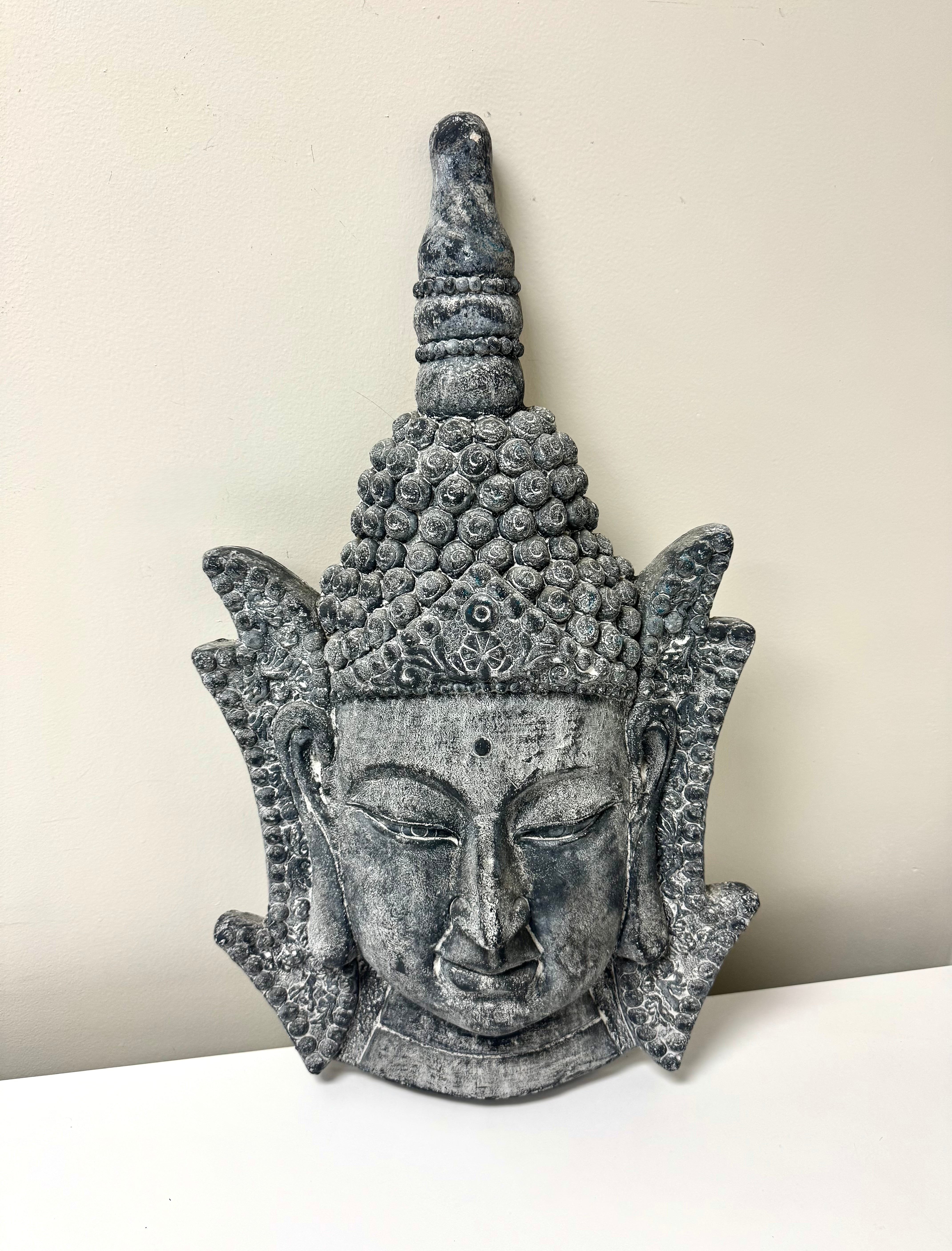 Gray Plaster Buddha Wall Decor