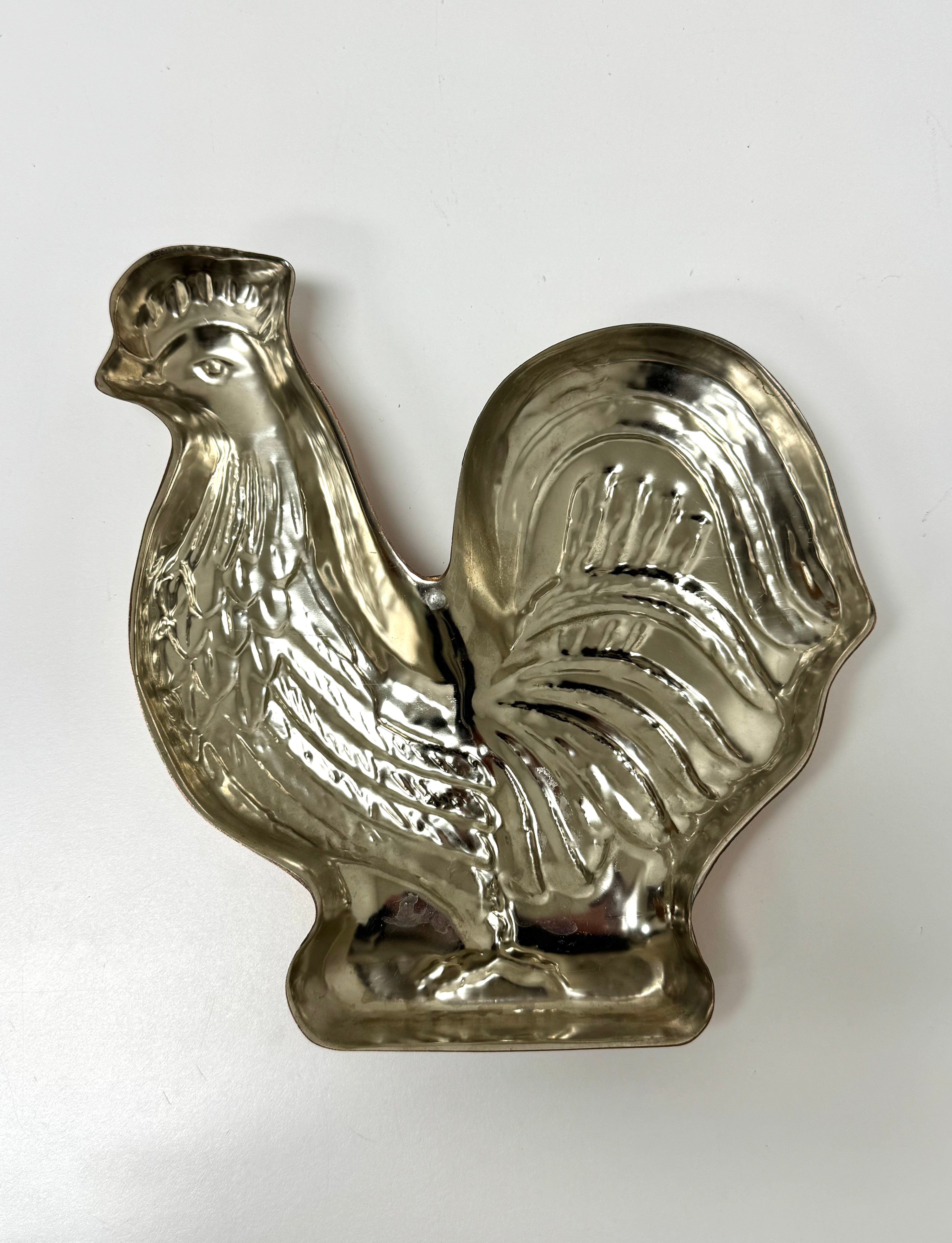 Copper Rooster Jelly Mould