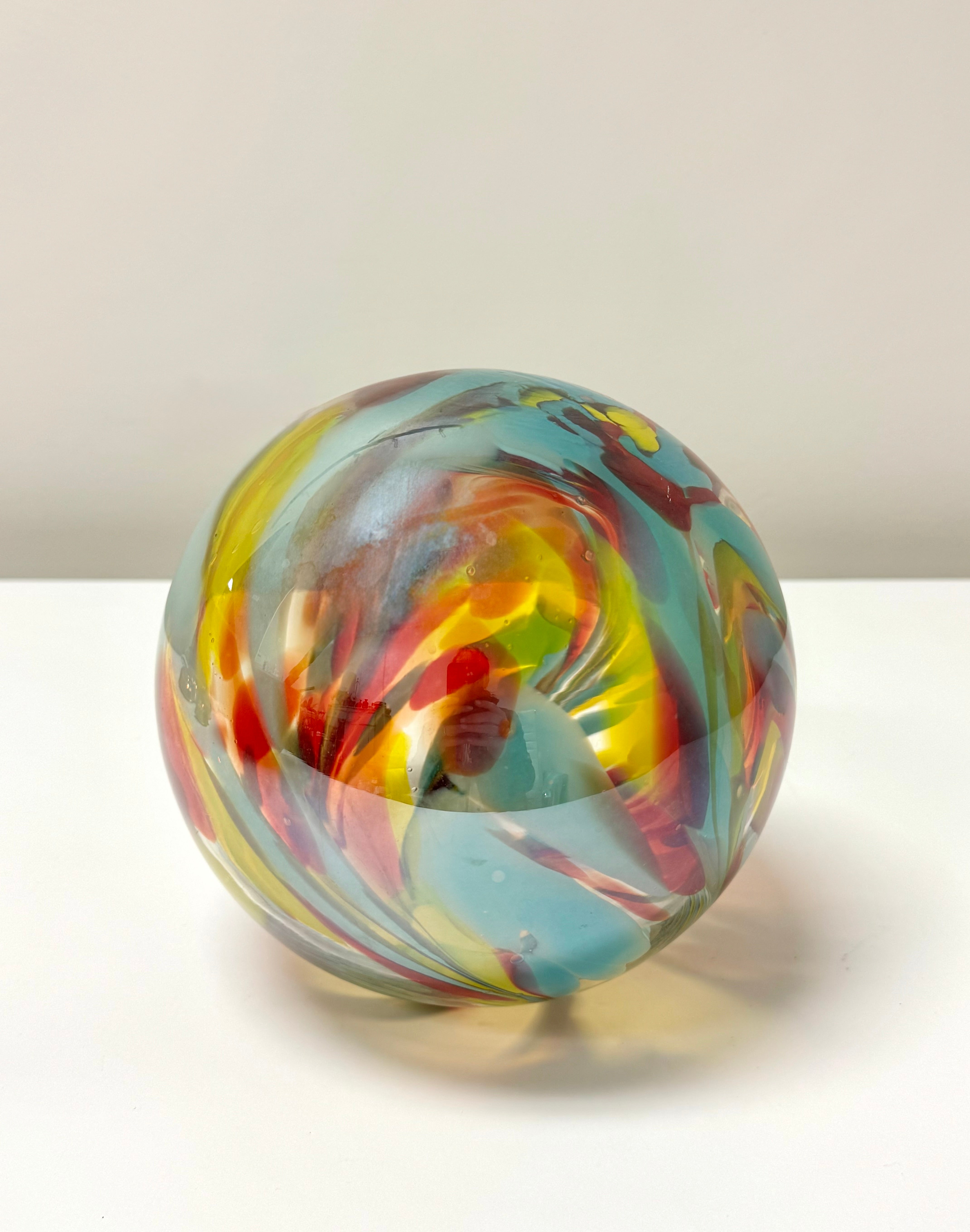 Art Glass Swirl 7-1/2" Orb