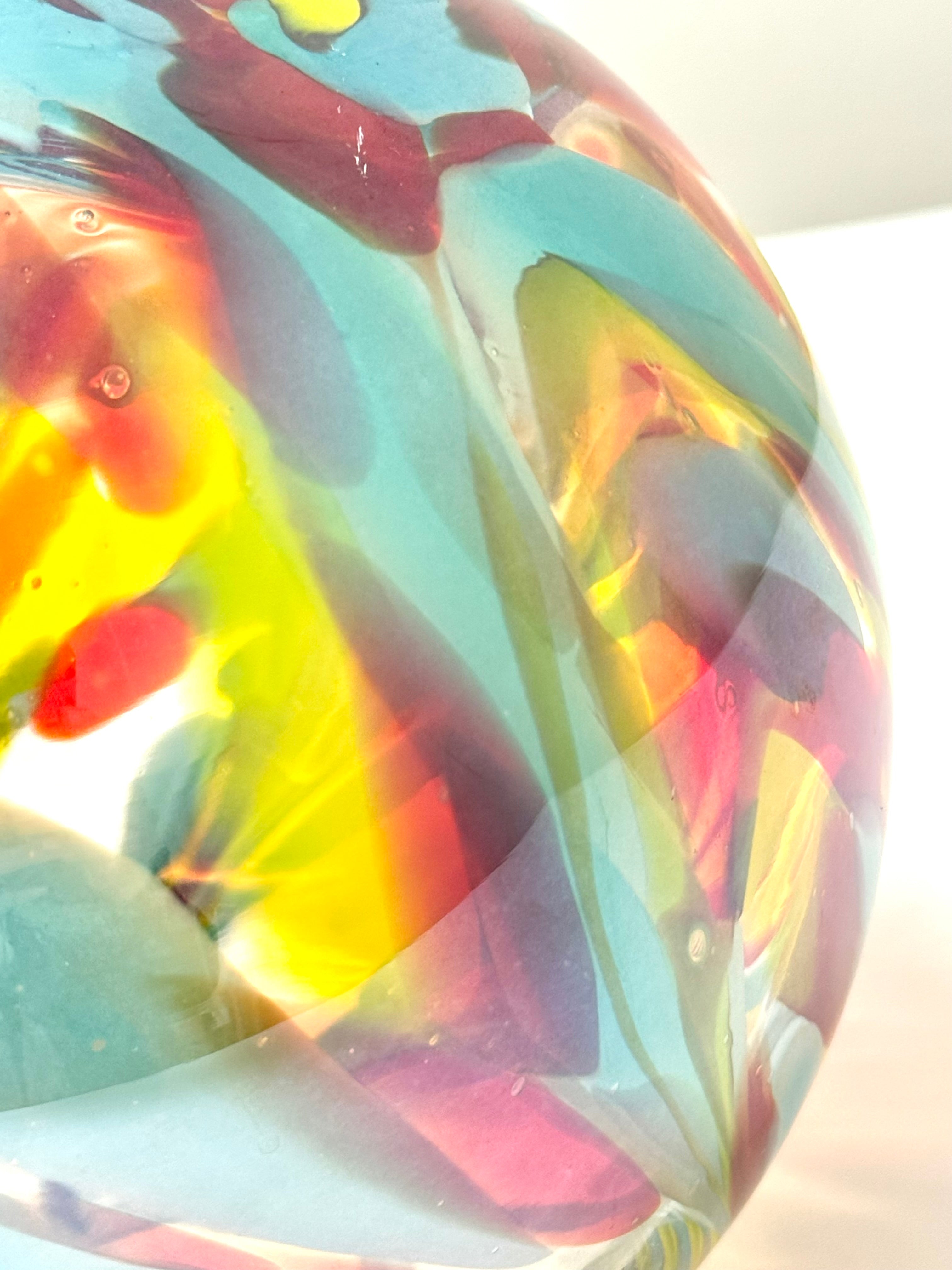Art Glass Swirl 7-1/2" Orb