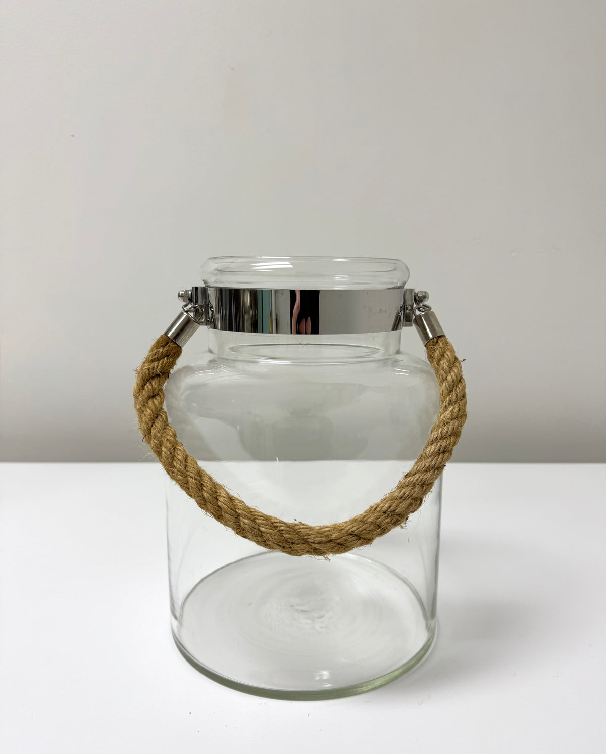 Glass Jar with Rope Handle