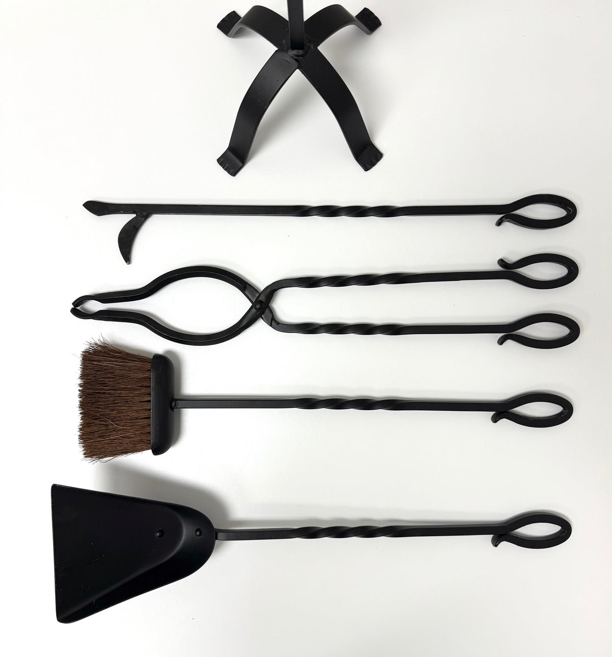 *HOLD* Wrought Iron Fireplace Tool Set