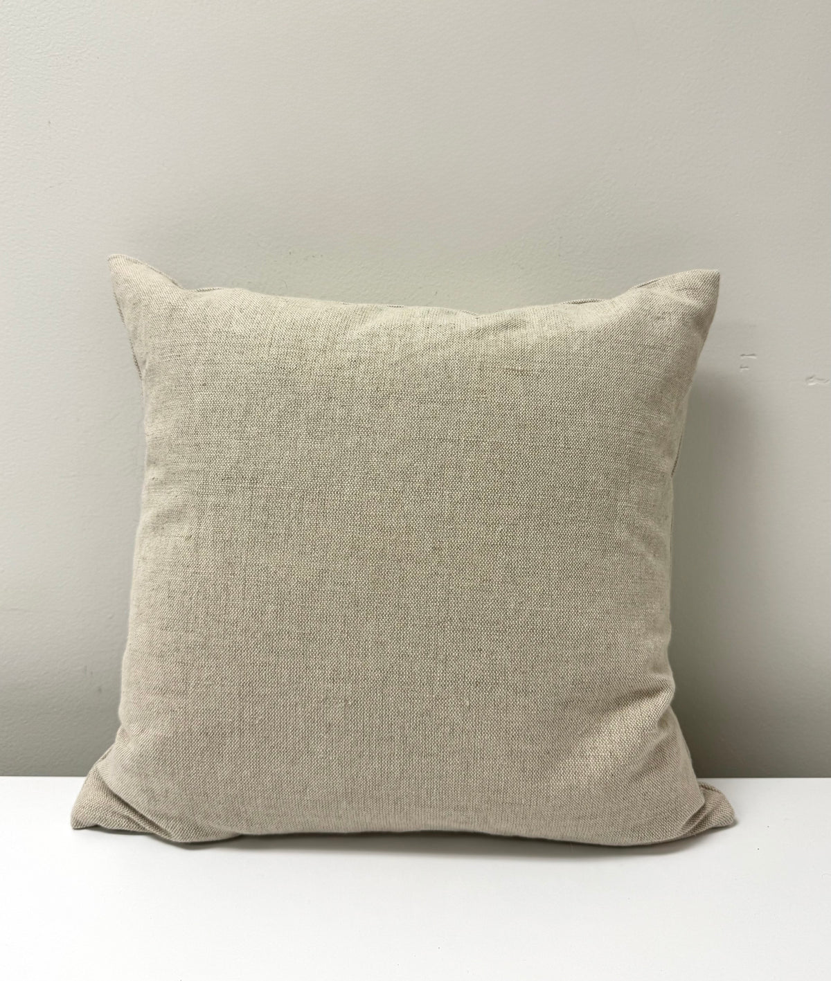 Natural Linen Embroidered 16" Pillow