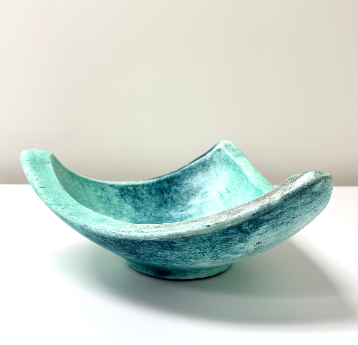 Sea Blue Asymmetrical Bowl