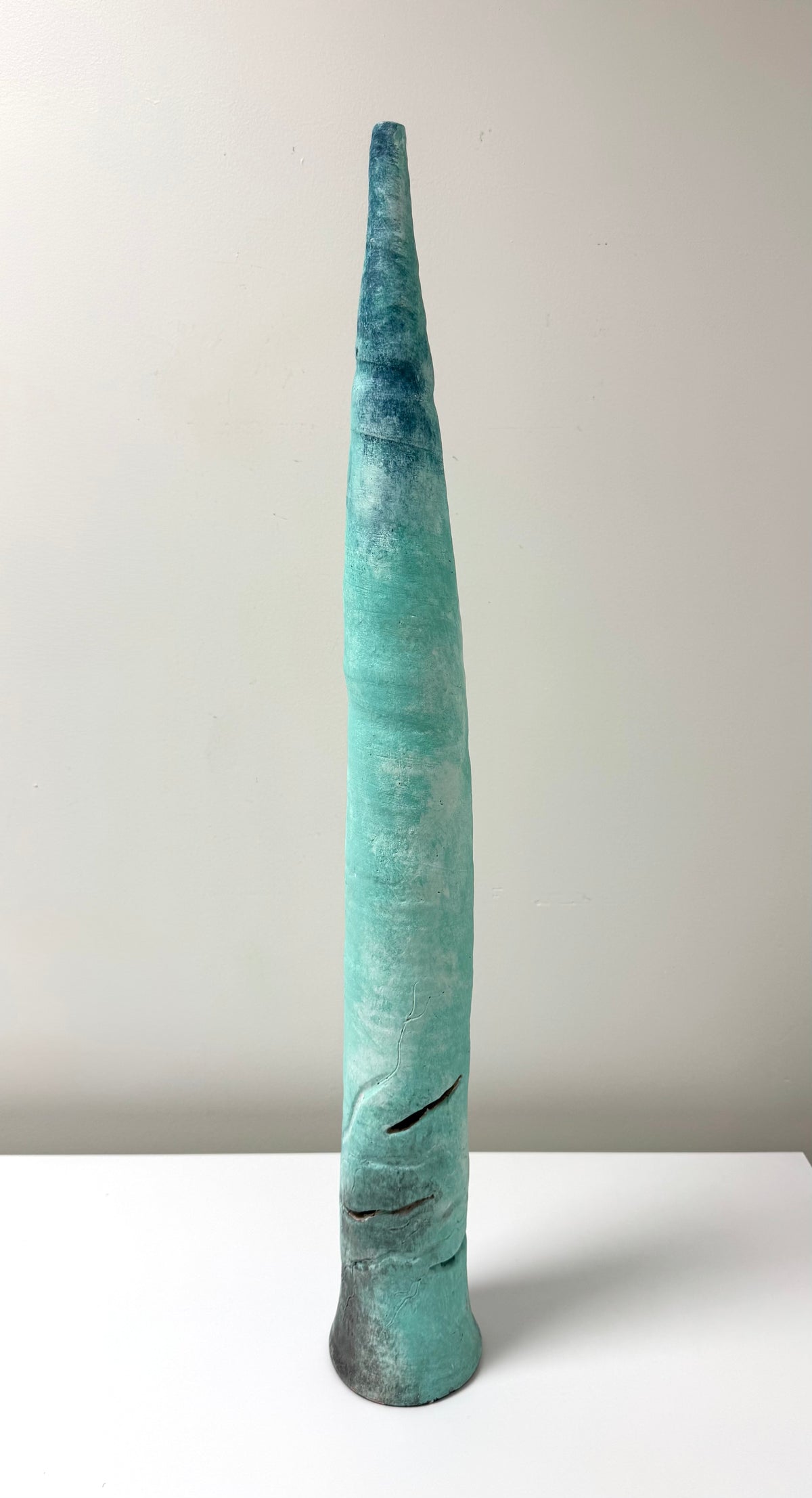Sea Blue Conical Sculpture