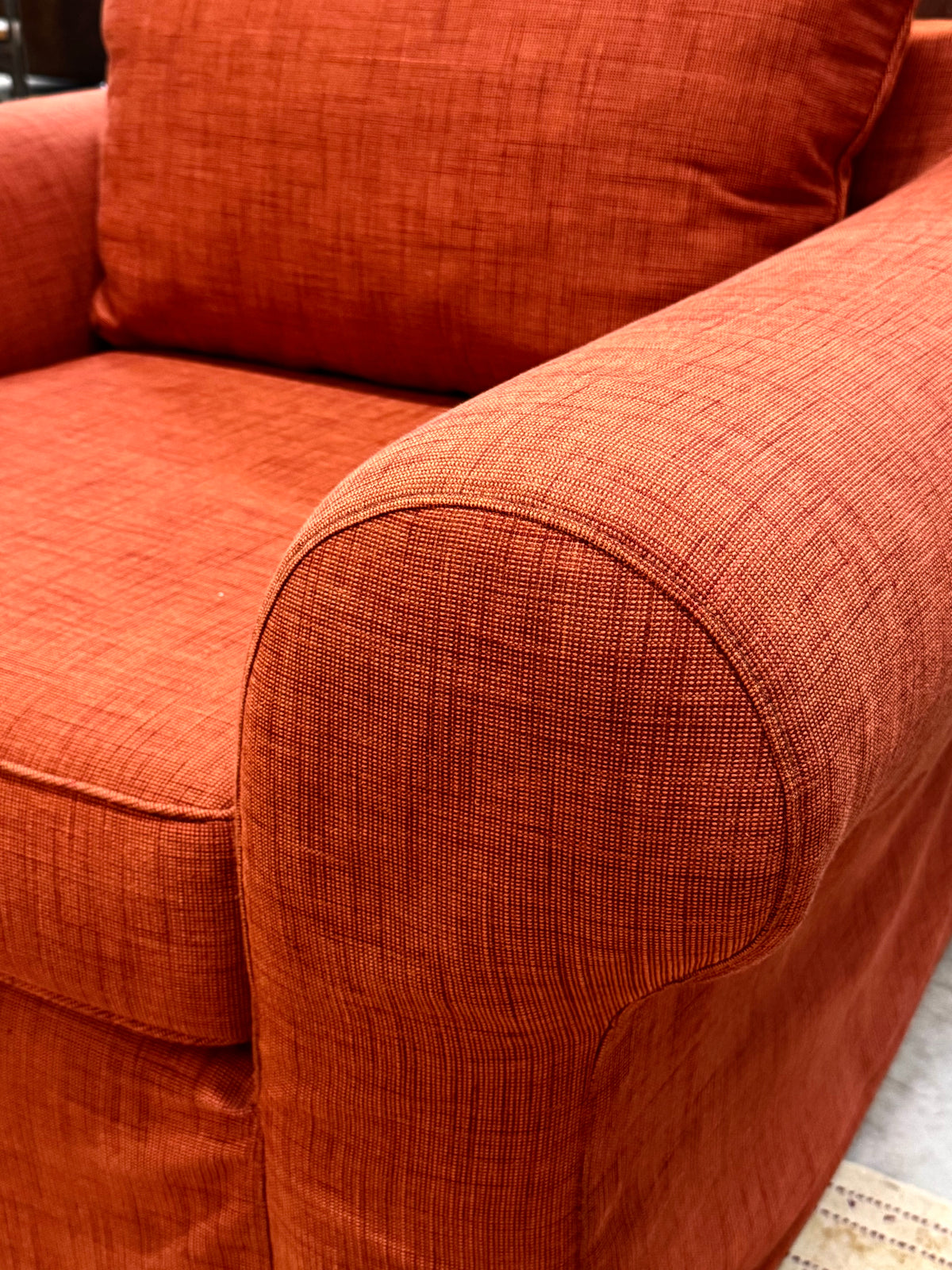 Terracotta Slipcovered Chair