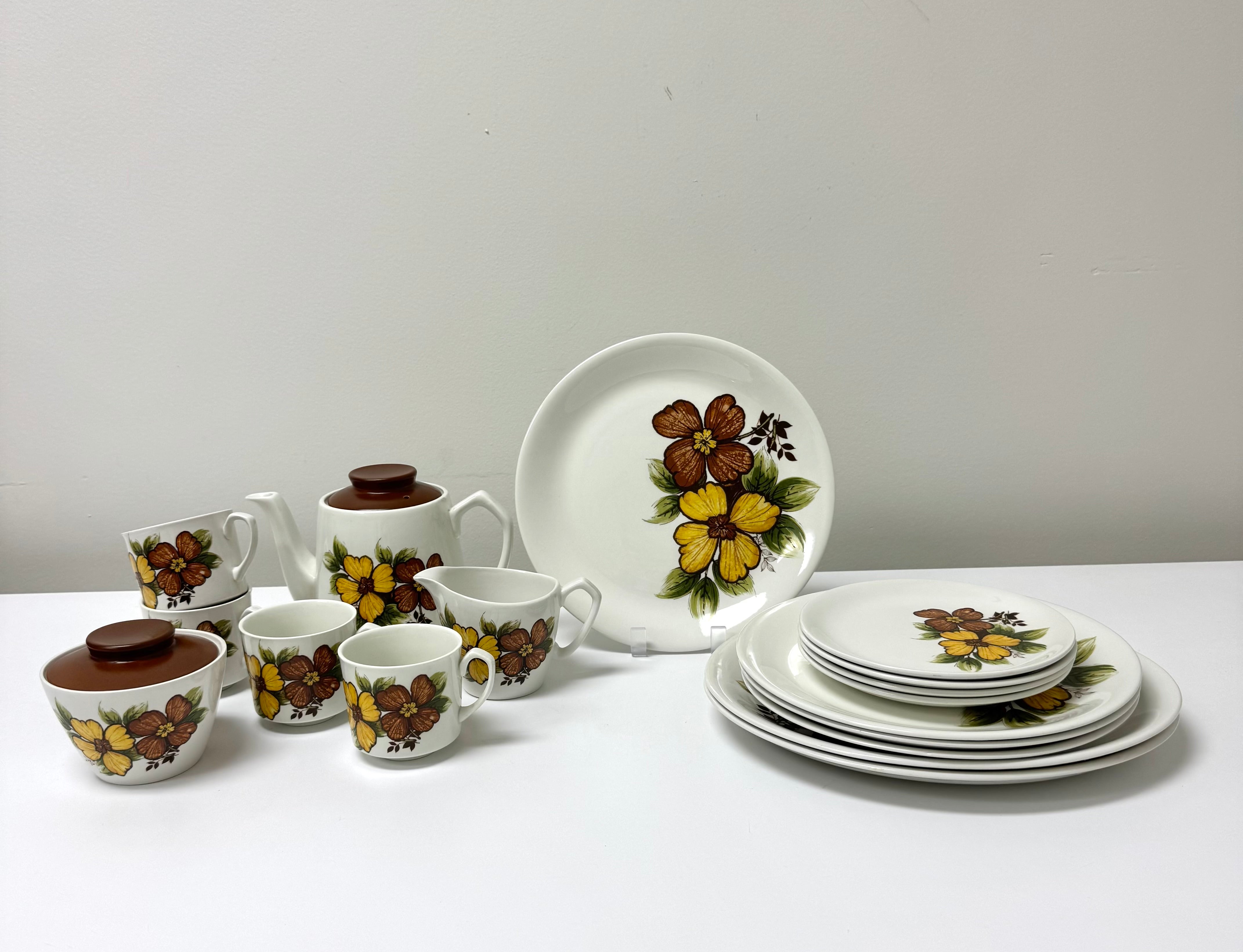 Vintage MYOTT 'Woodstock' Dinnerware Set for 4