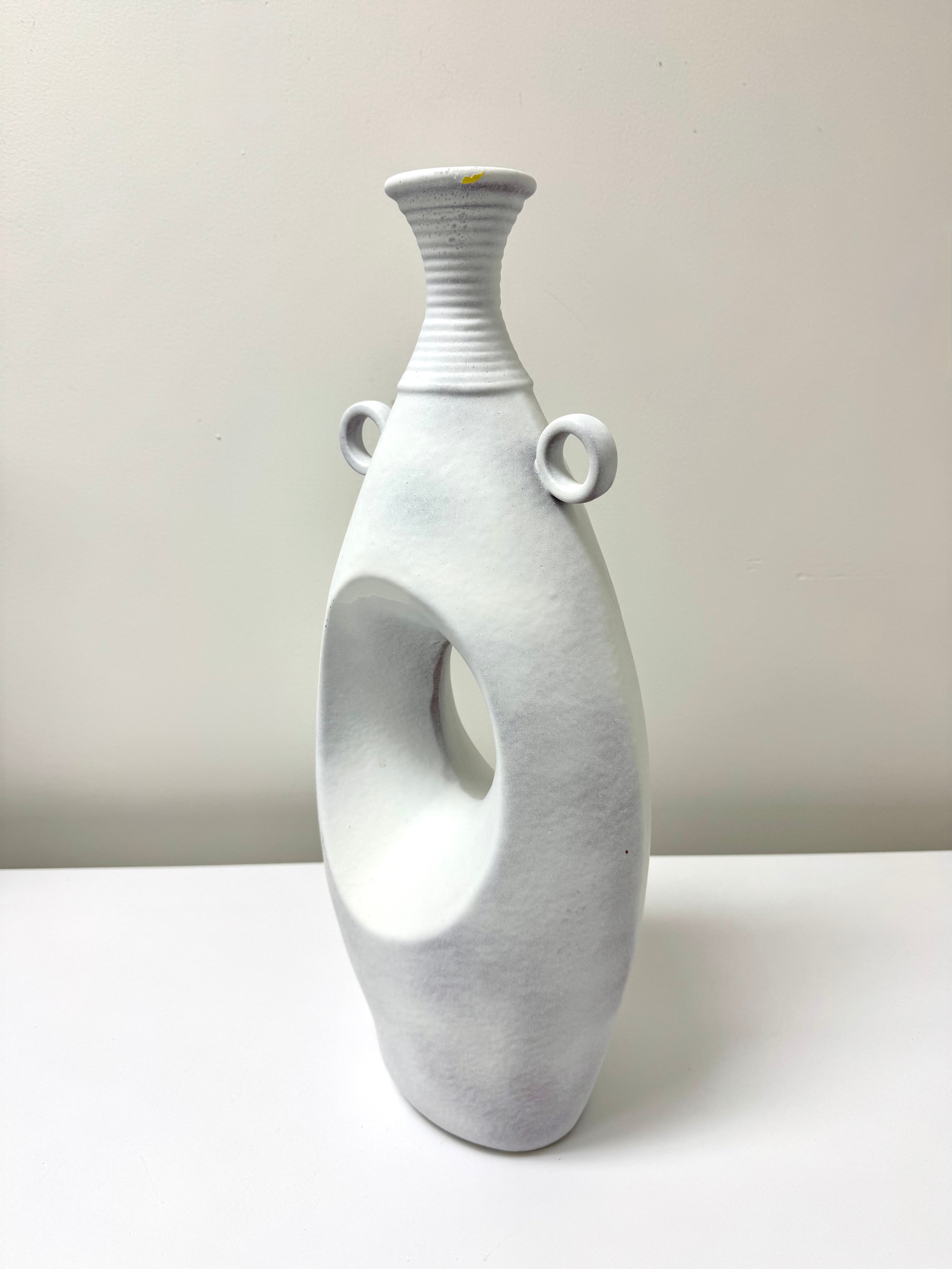 Matte White Loop Vase