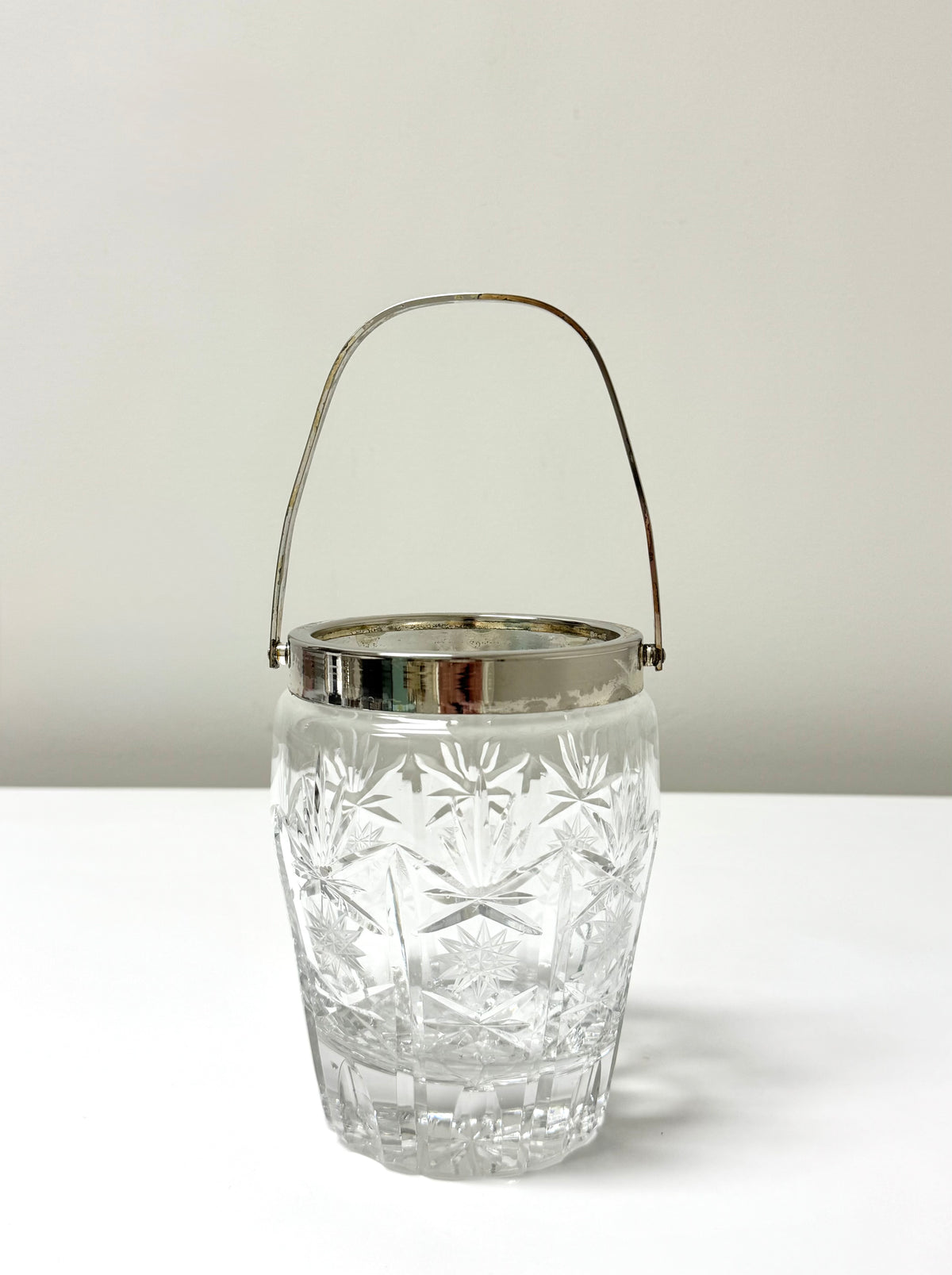 Vintage Cut Crystal Ice Bucket