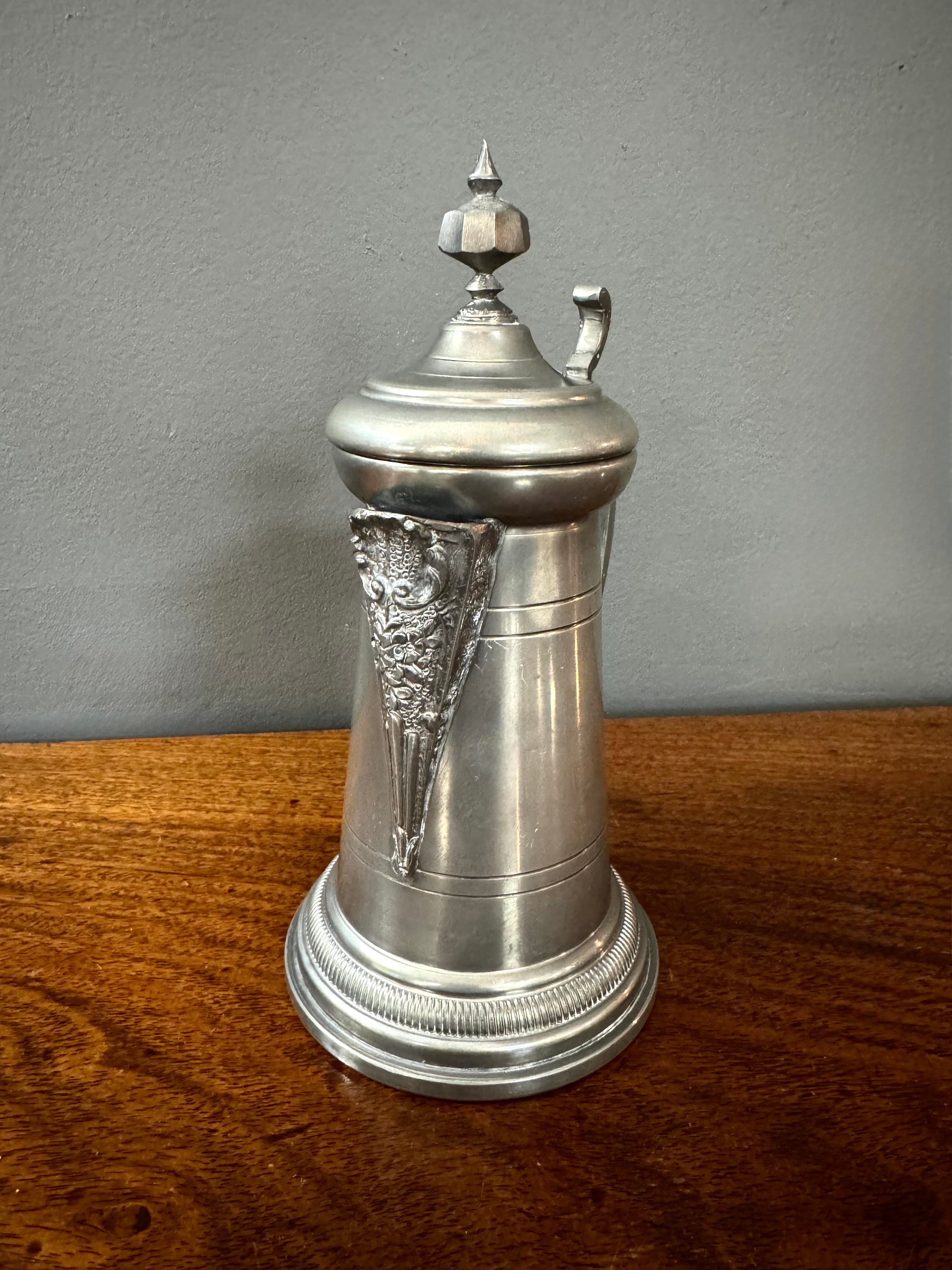 Pewter Lidded Pitcher