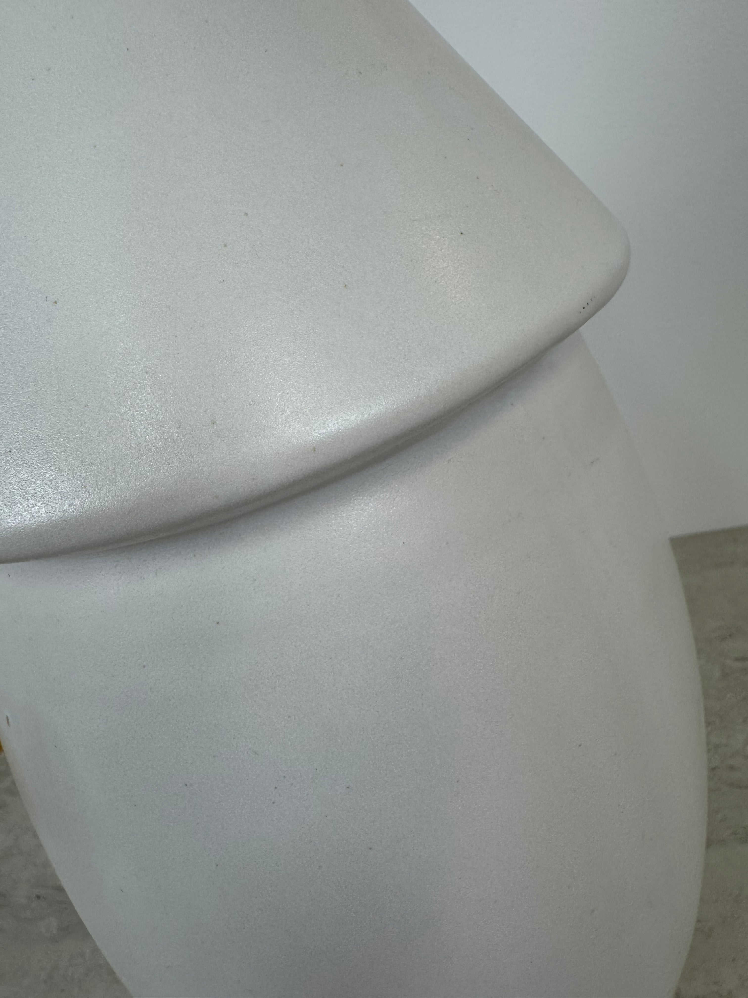 Tom Dixon Style Matte Cream Ceramic Vase