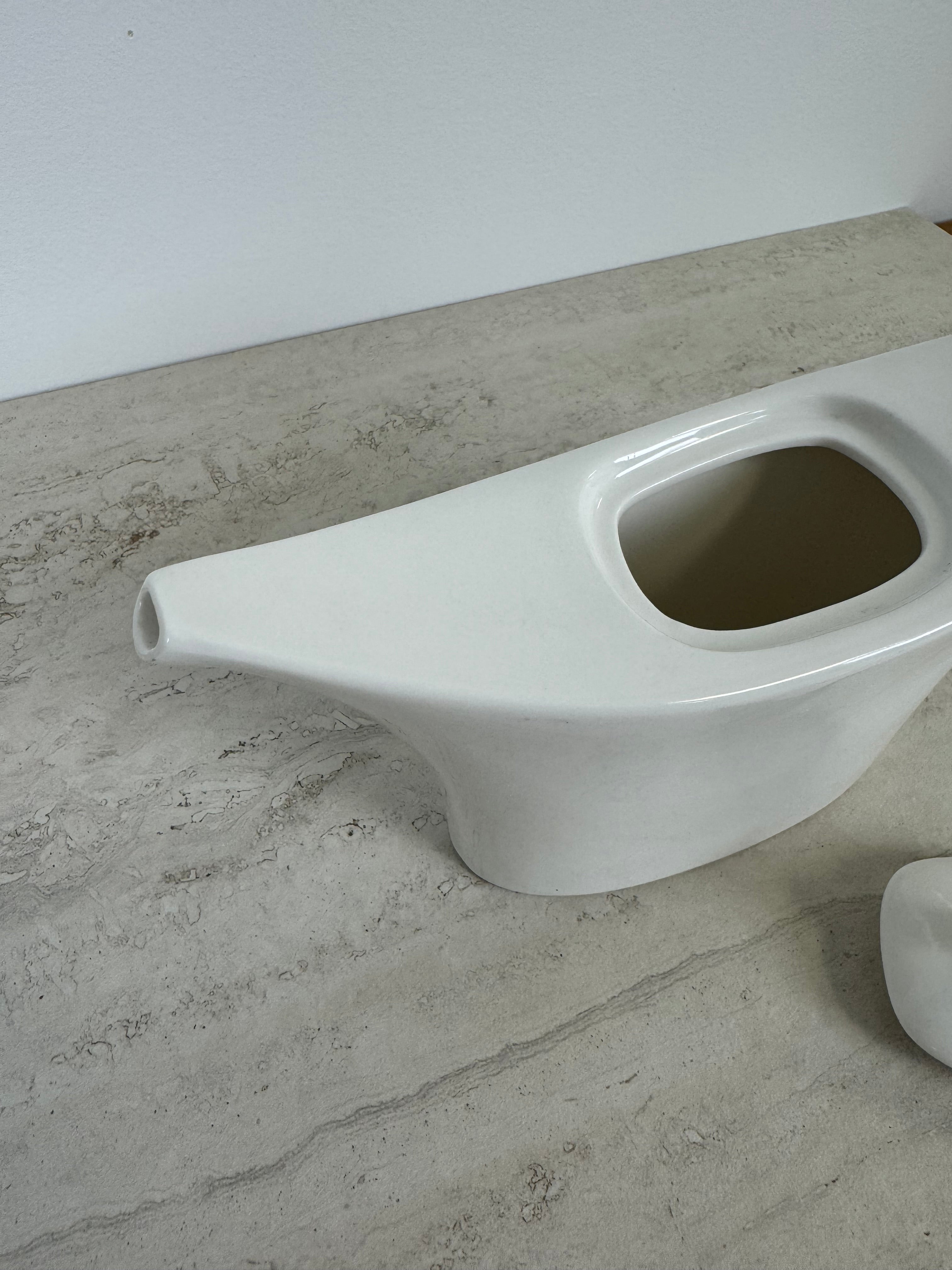 New Wave White Porcelain Teapot
